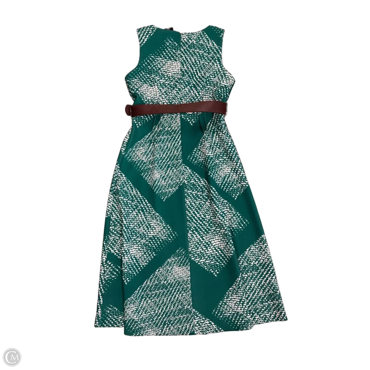 Dress Casual Midi By Donna Karan In Green, Size: L