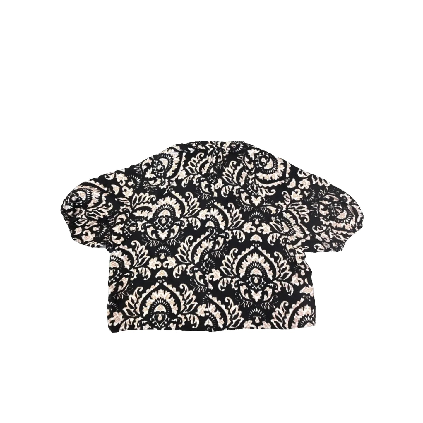 Blouse Short Sleeve By Glam In Black, Size: M