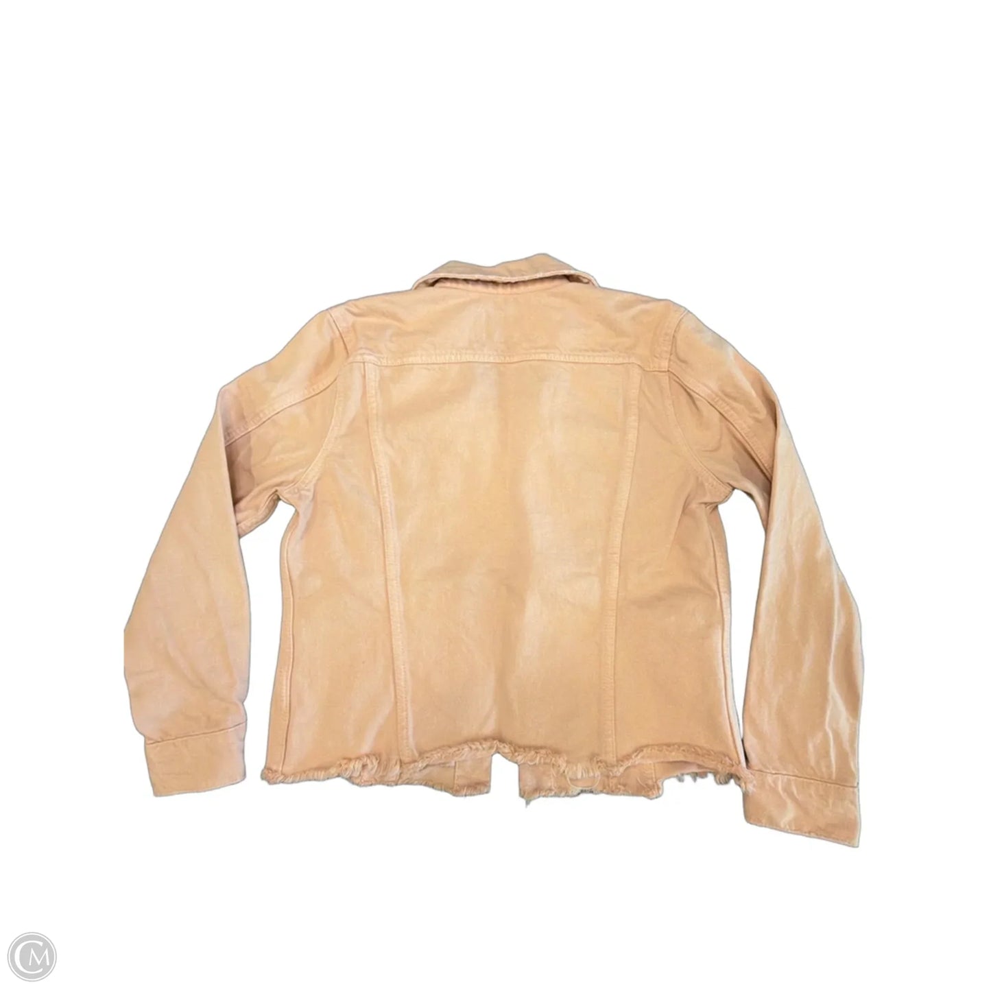 Jacket Denim By Lucky Brand In Peach, Size: S