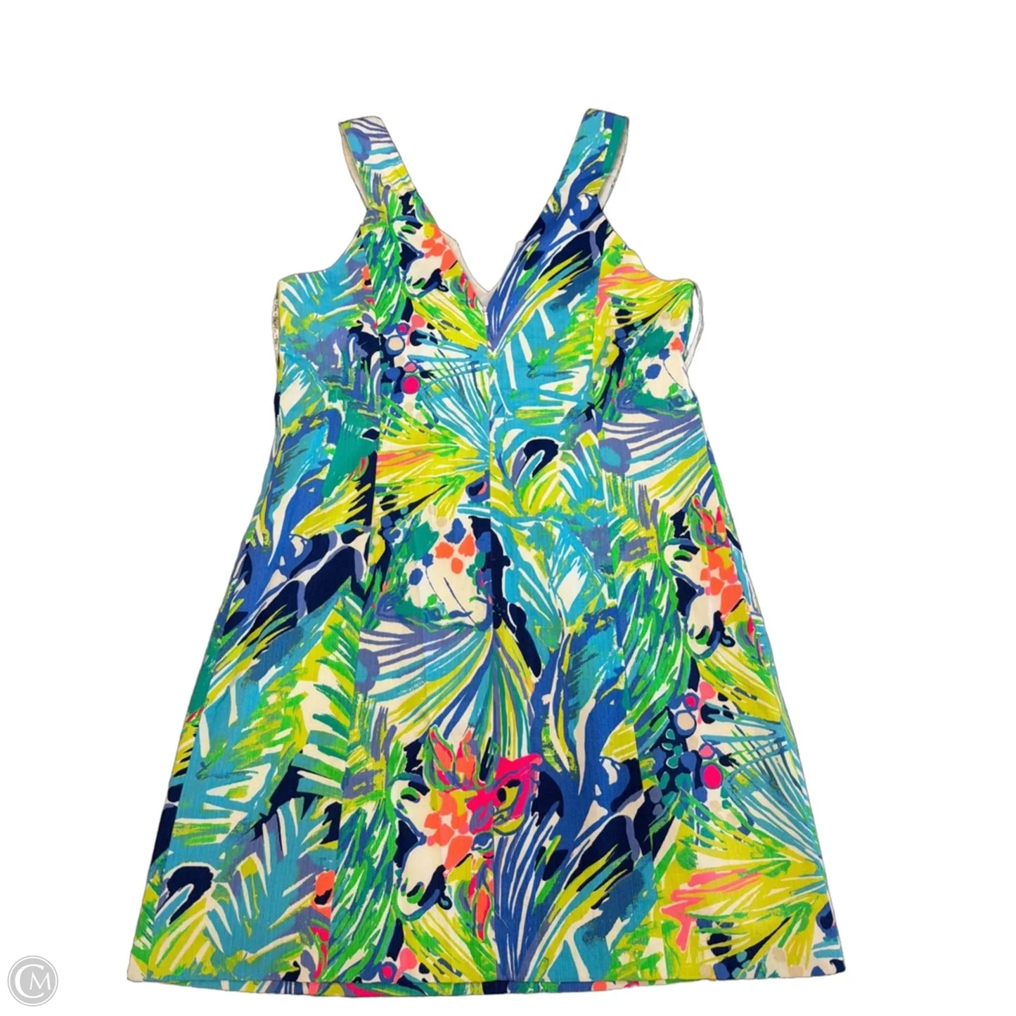 Dress Designer By Lilly Pulitzer In Blue & Green, Size: M