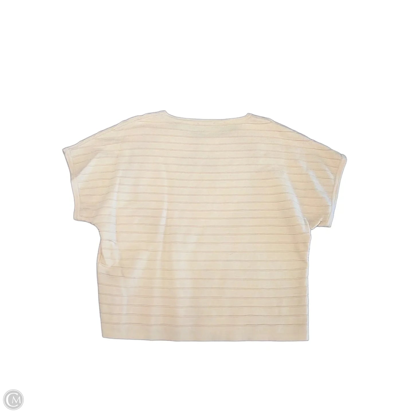 Top Short Sleeve By Tahari In Peach, Size: L