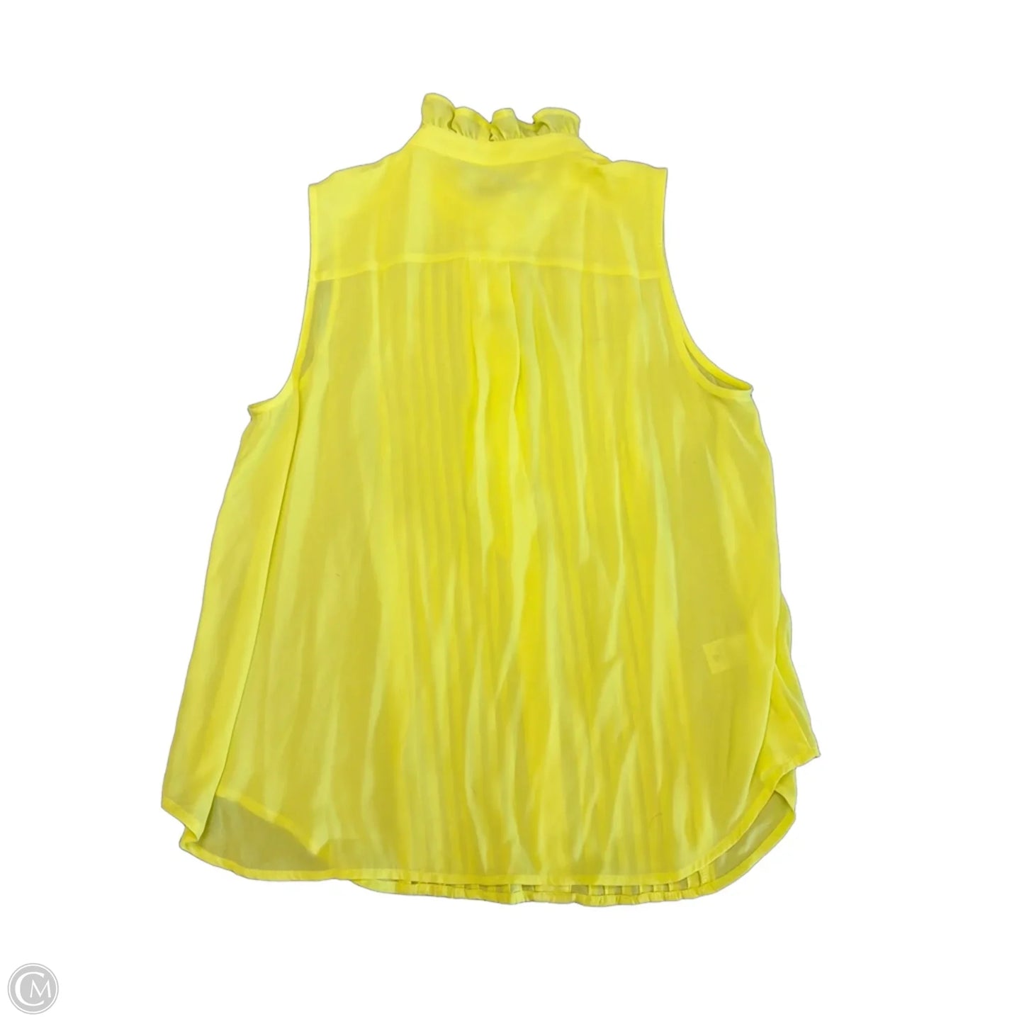 Blouse Sleeveless By Ann Taylor In Yellow, Size: M