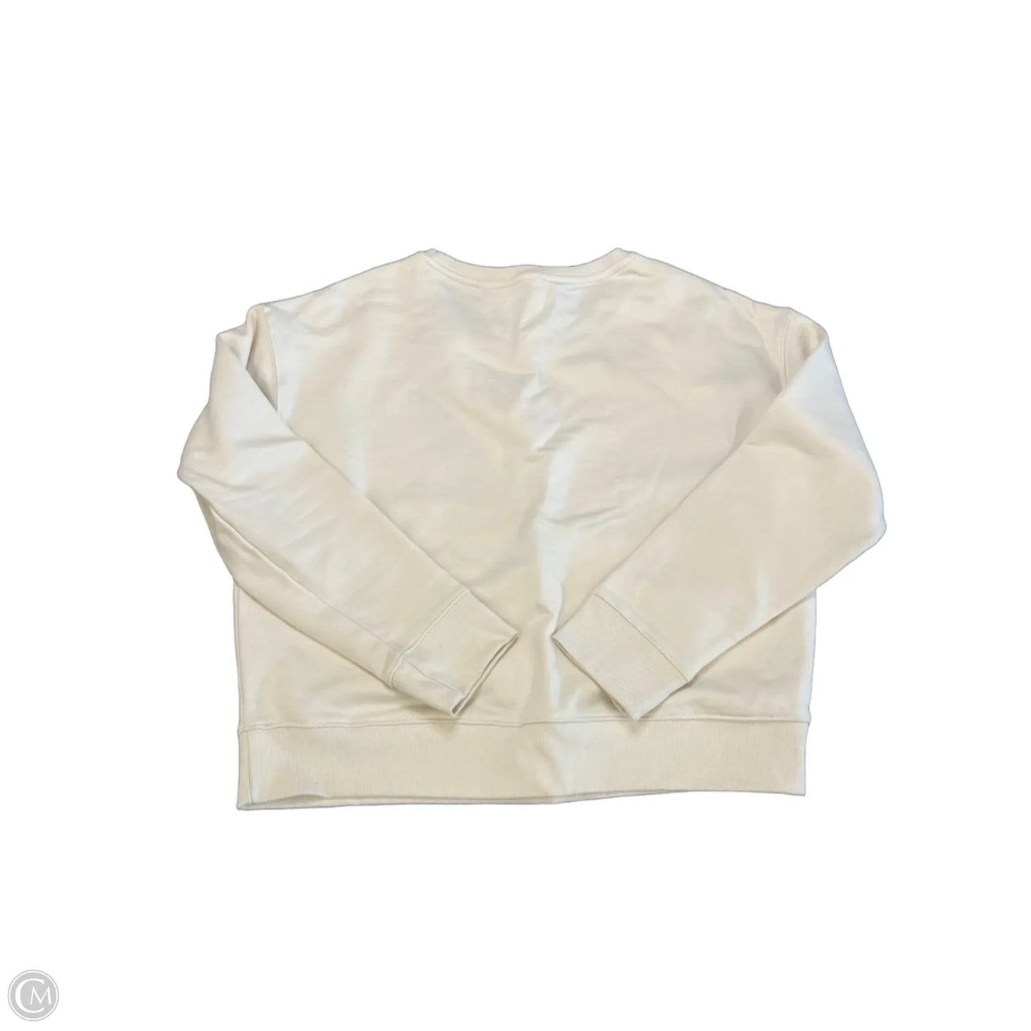 Sweatshirt Crewneck By Pact In Cream, Size: M
