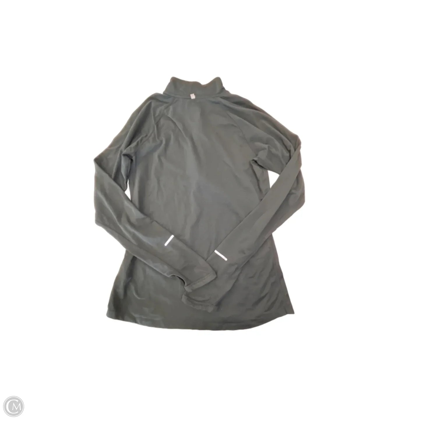 Athletic Top Long Sleeve Collar By Nike In Black, Size: S