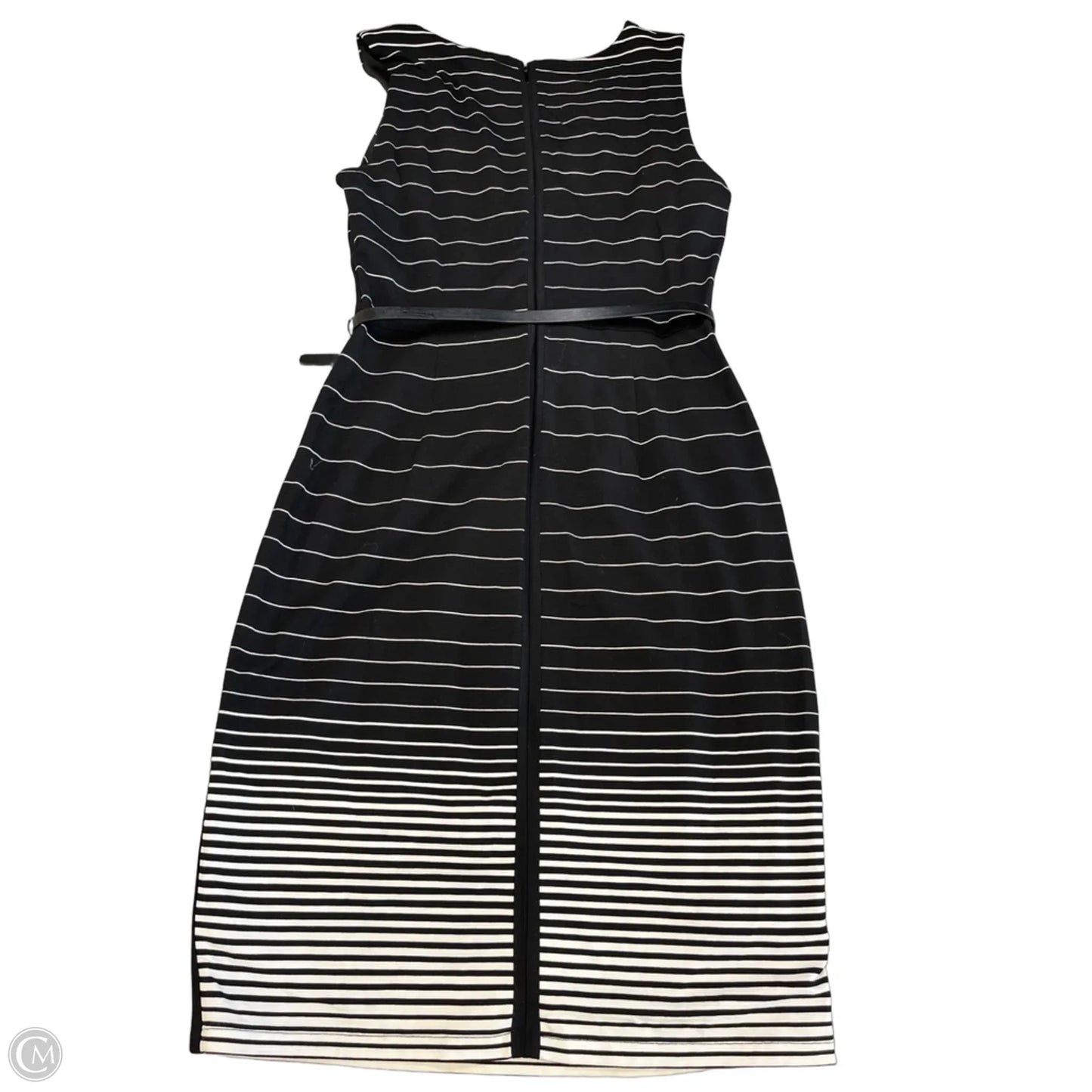 Dress Casual Midi By White House Black Market In Striped Pattern, Size: L