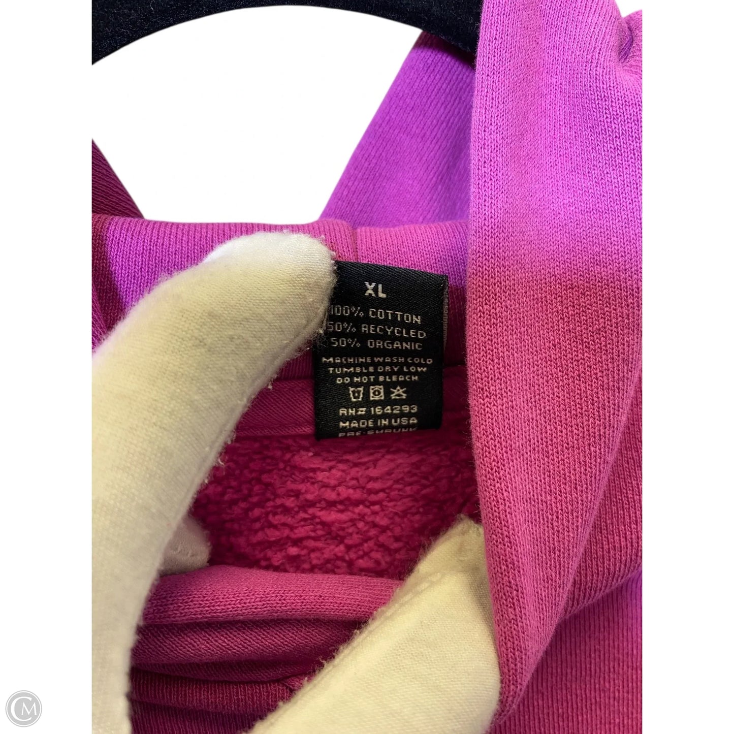 Sweatshirt Hoodie Designer By Pleasing In Pink, Size: Xl