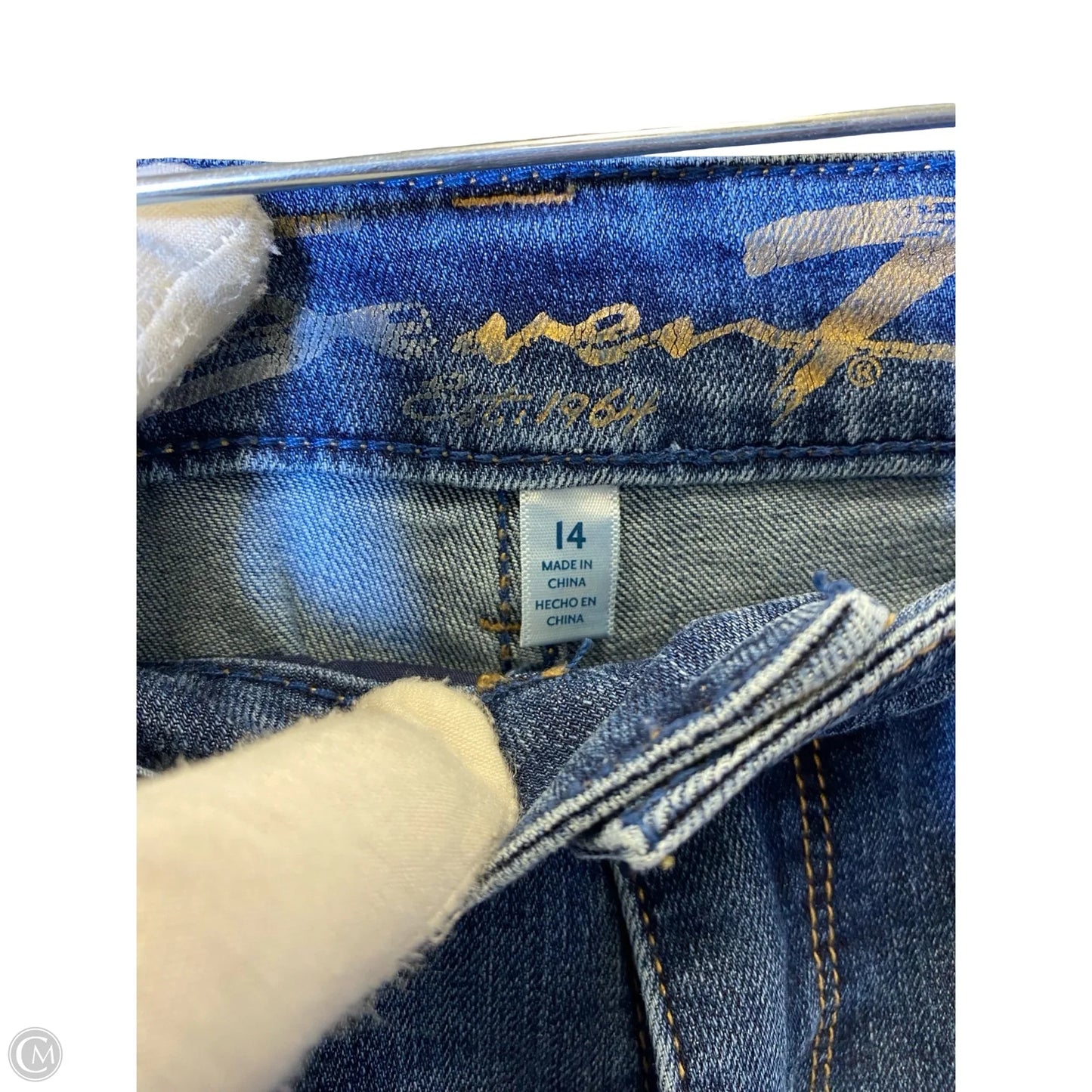 Shorts By Seven 7 In Blue Denim, Size: 14