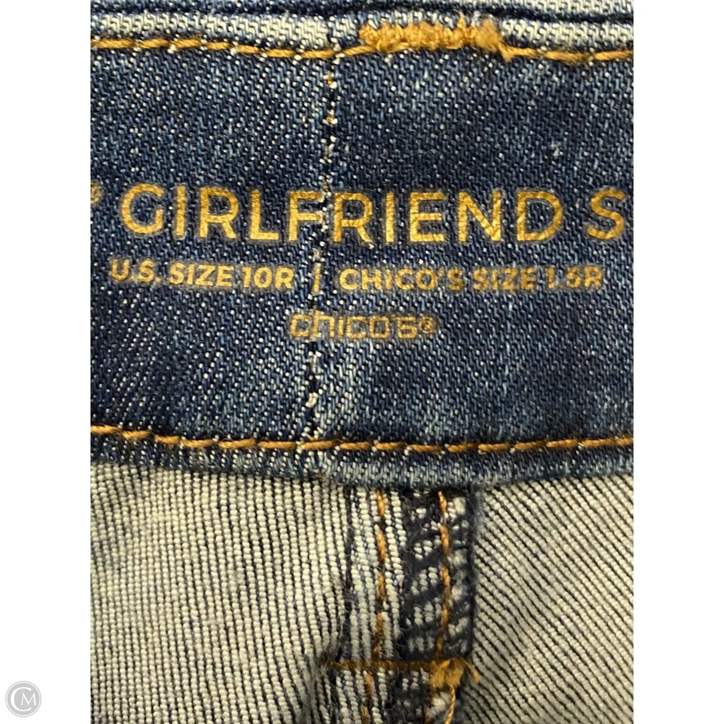 Jeans Cropped By Chicos In Blue Denim, Size: 10