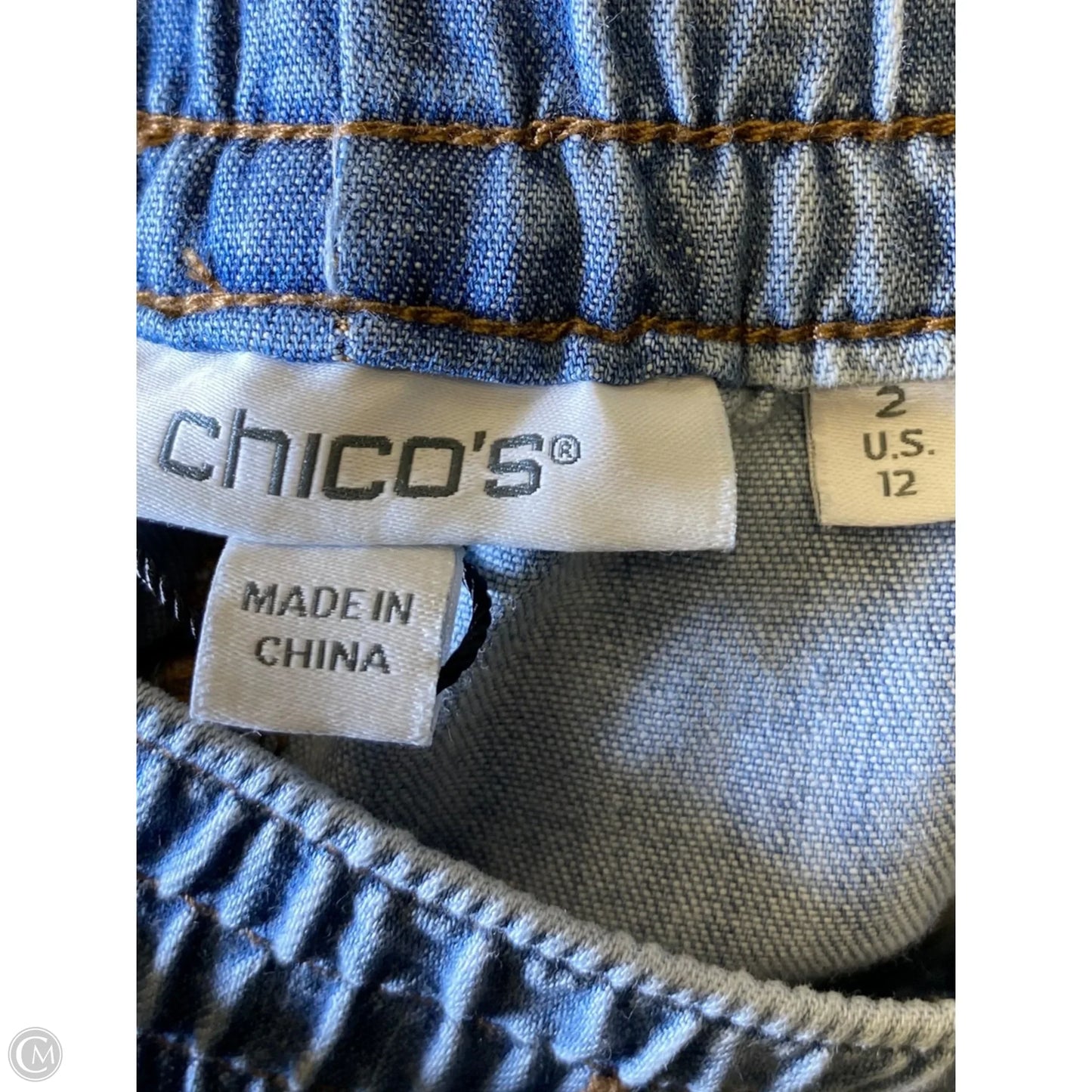 Jeans Wide Leg By Chicos In Blue Denim, Size: 12