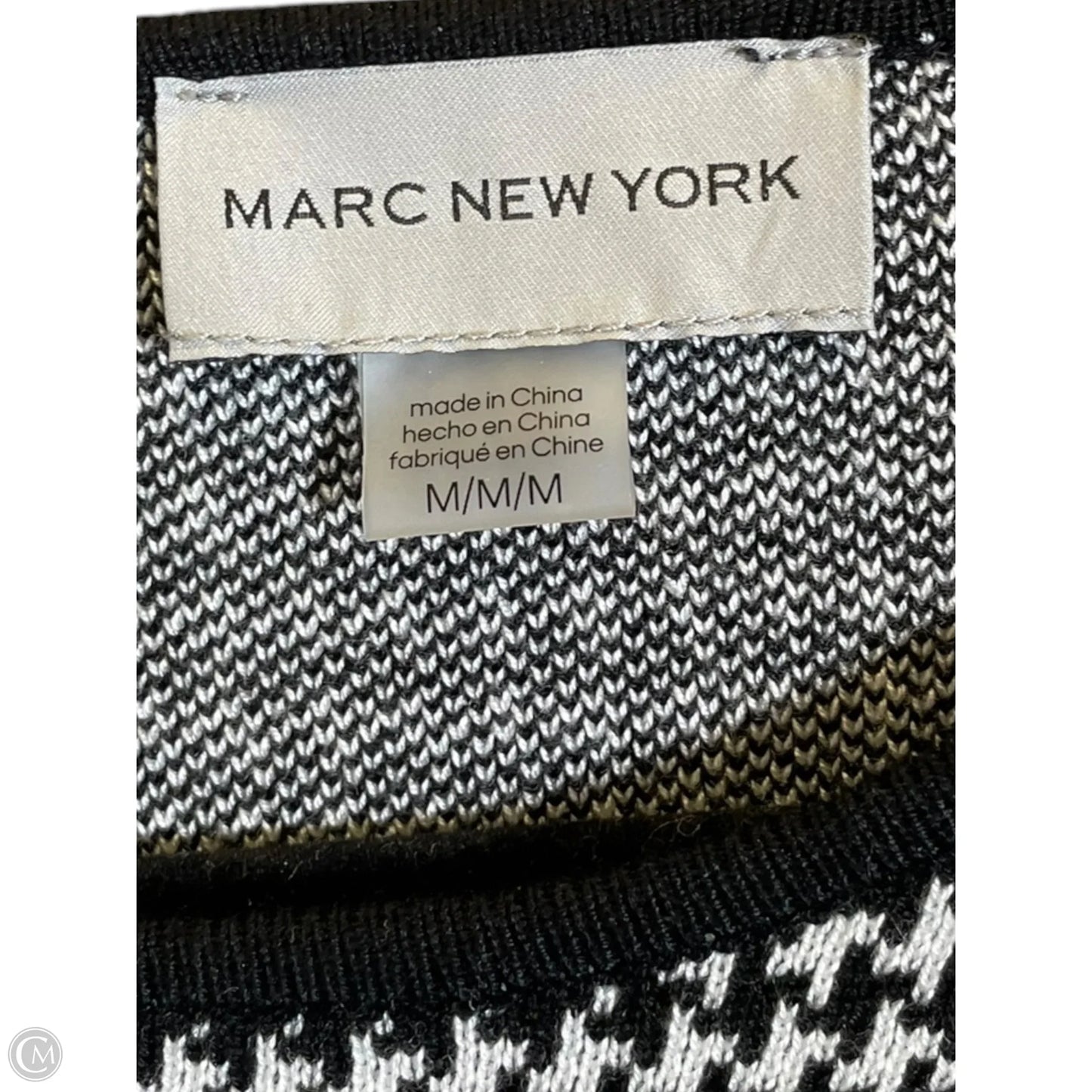 Dress Sweater By Marc New York In Black & White, Size: M
