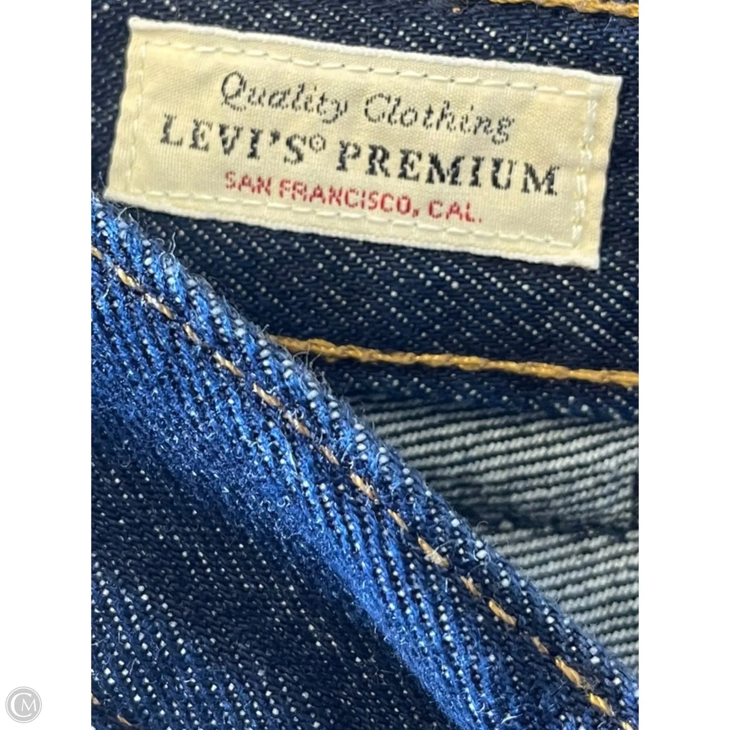 Jeans Cropped By Levis Signature In Blue Denim, Size: 6