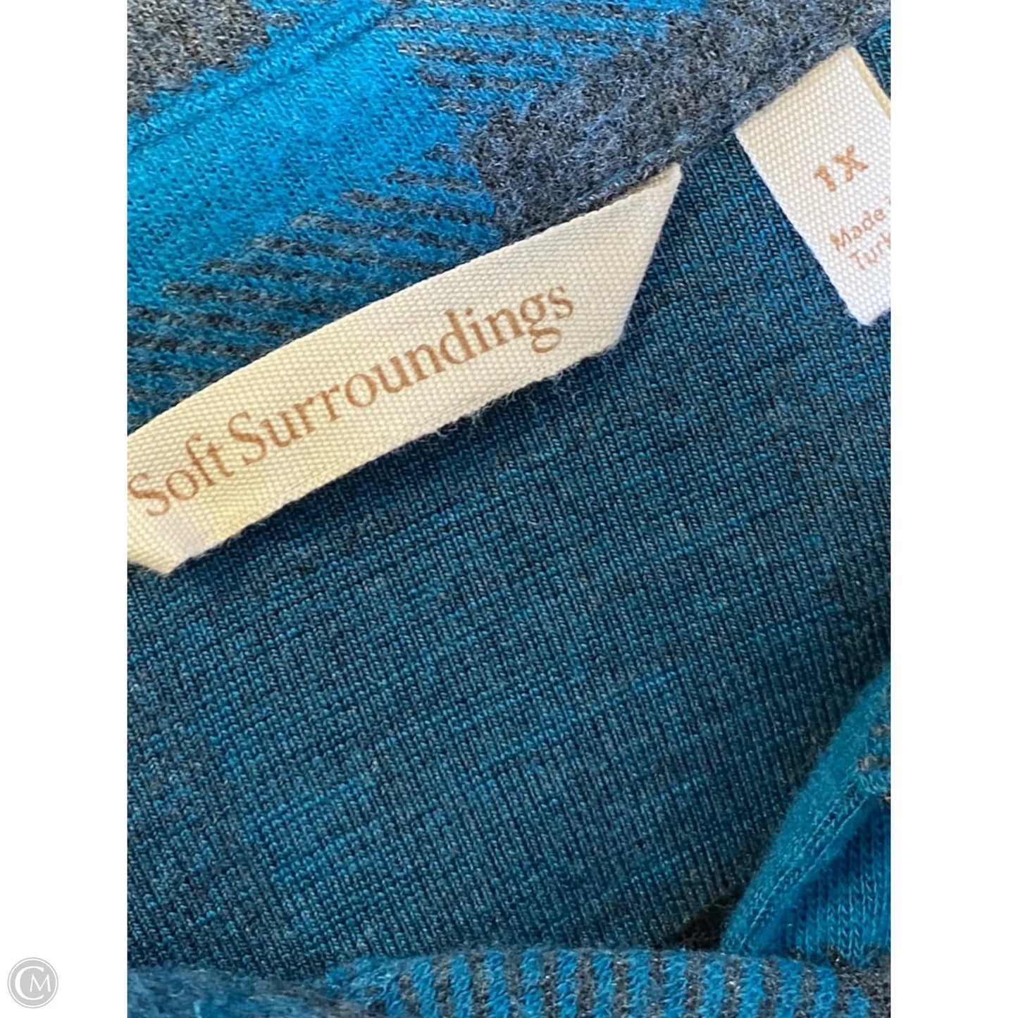 Sweater By Soft Surroundings In Checkered Pattern, Size: 1x