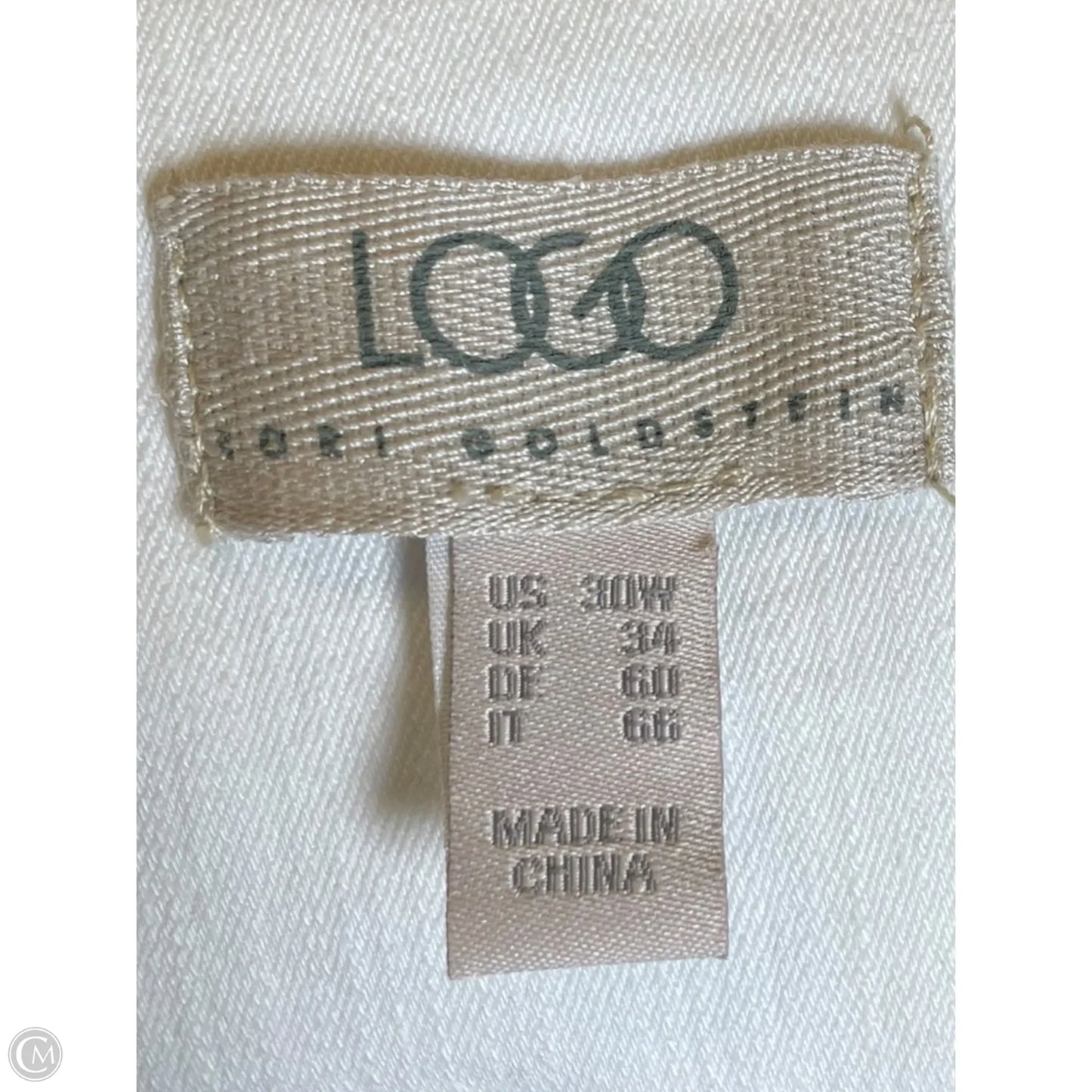 Jacket Denim By Logo In White, Size: 2x