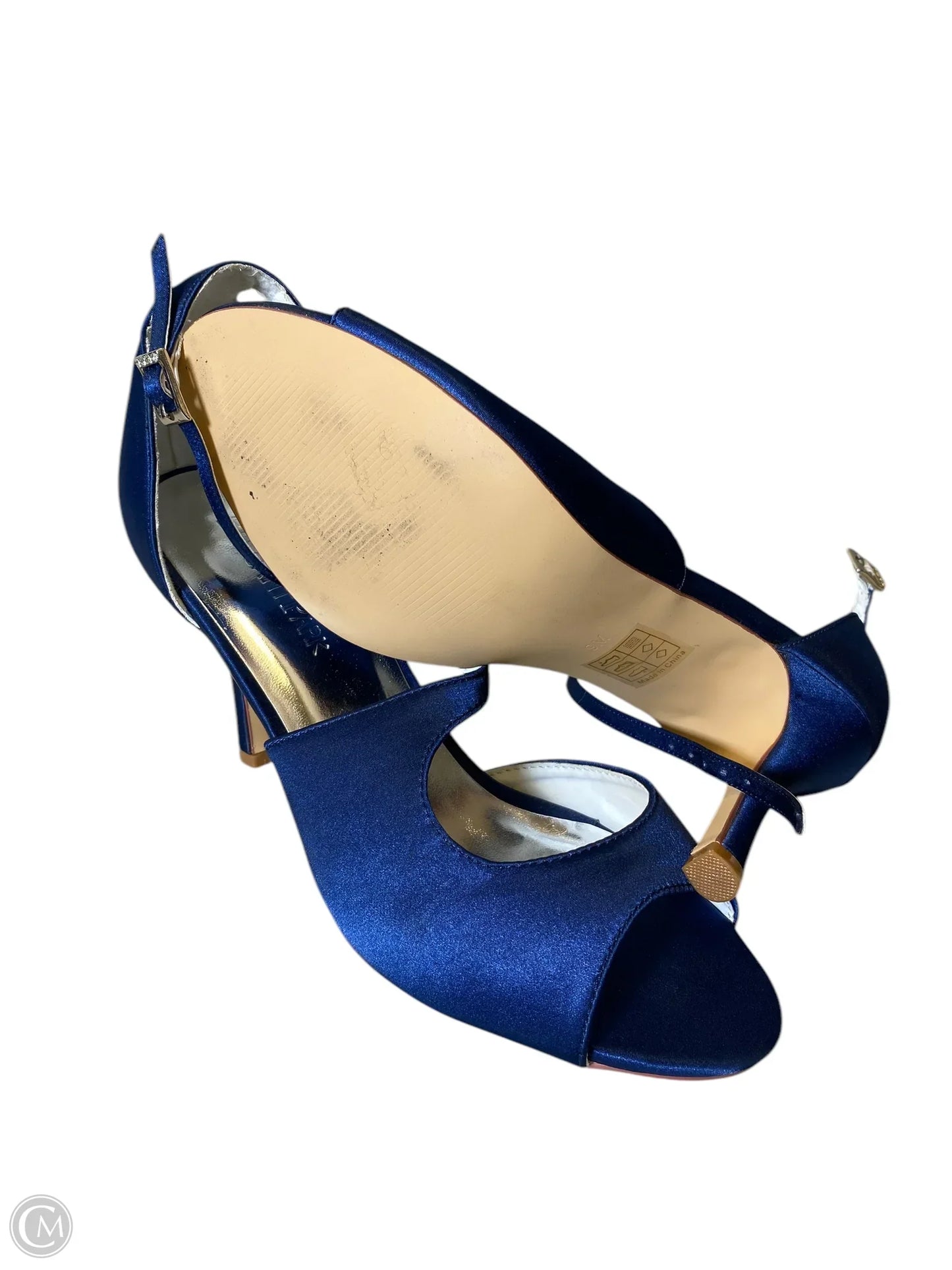 Sandals Heels Stiletto By Clothes Mentor In Navy, Size: 9