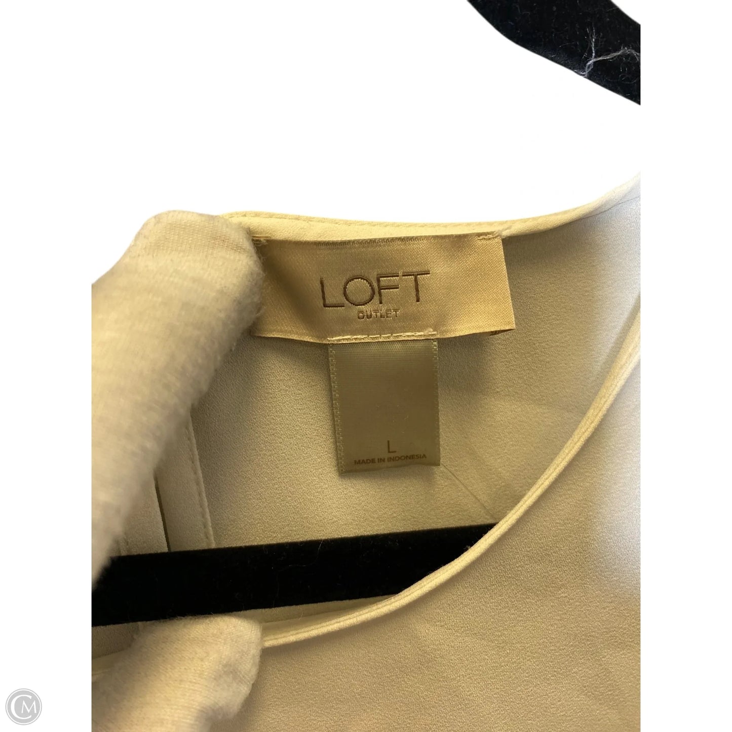 Top Long Sleeve By Loft In Cream, Size: L