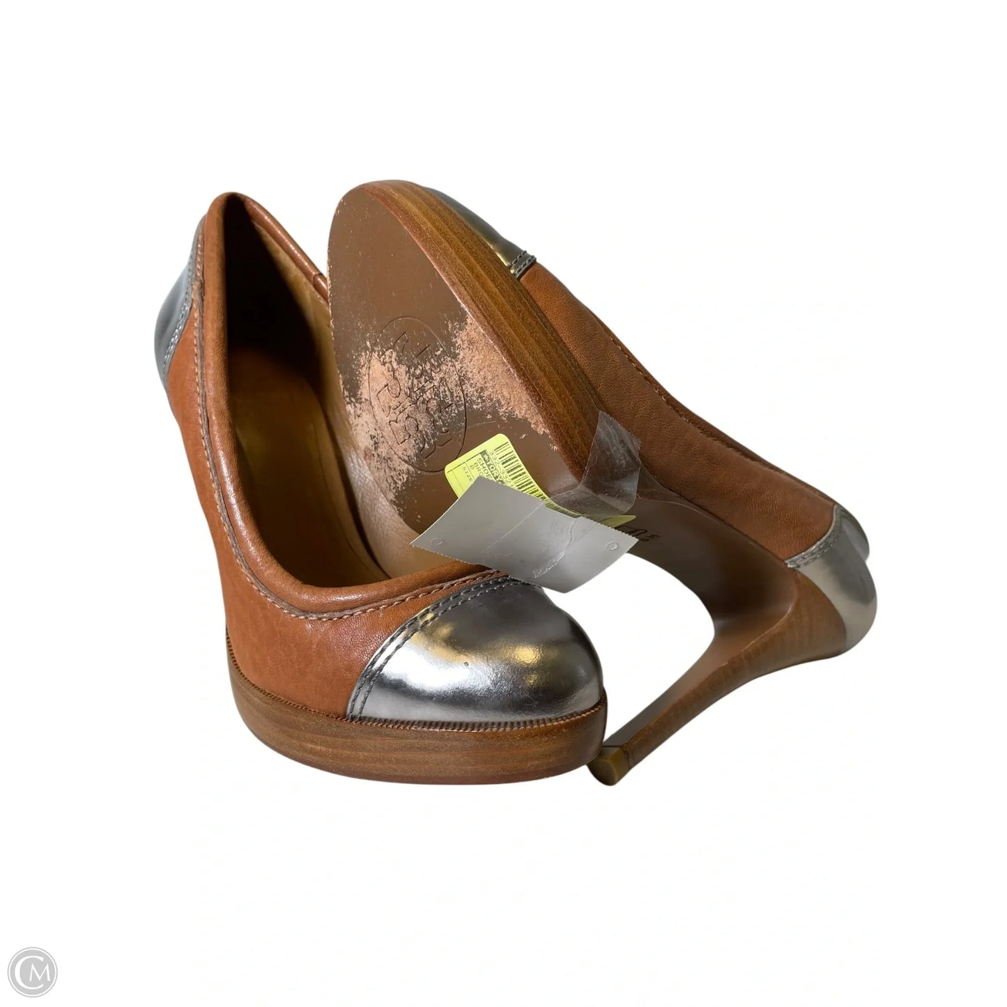 Shoes Designer By Tory Burch In Brown & Silver, Size: 8