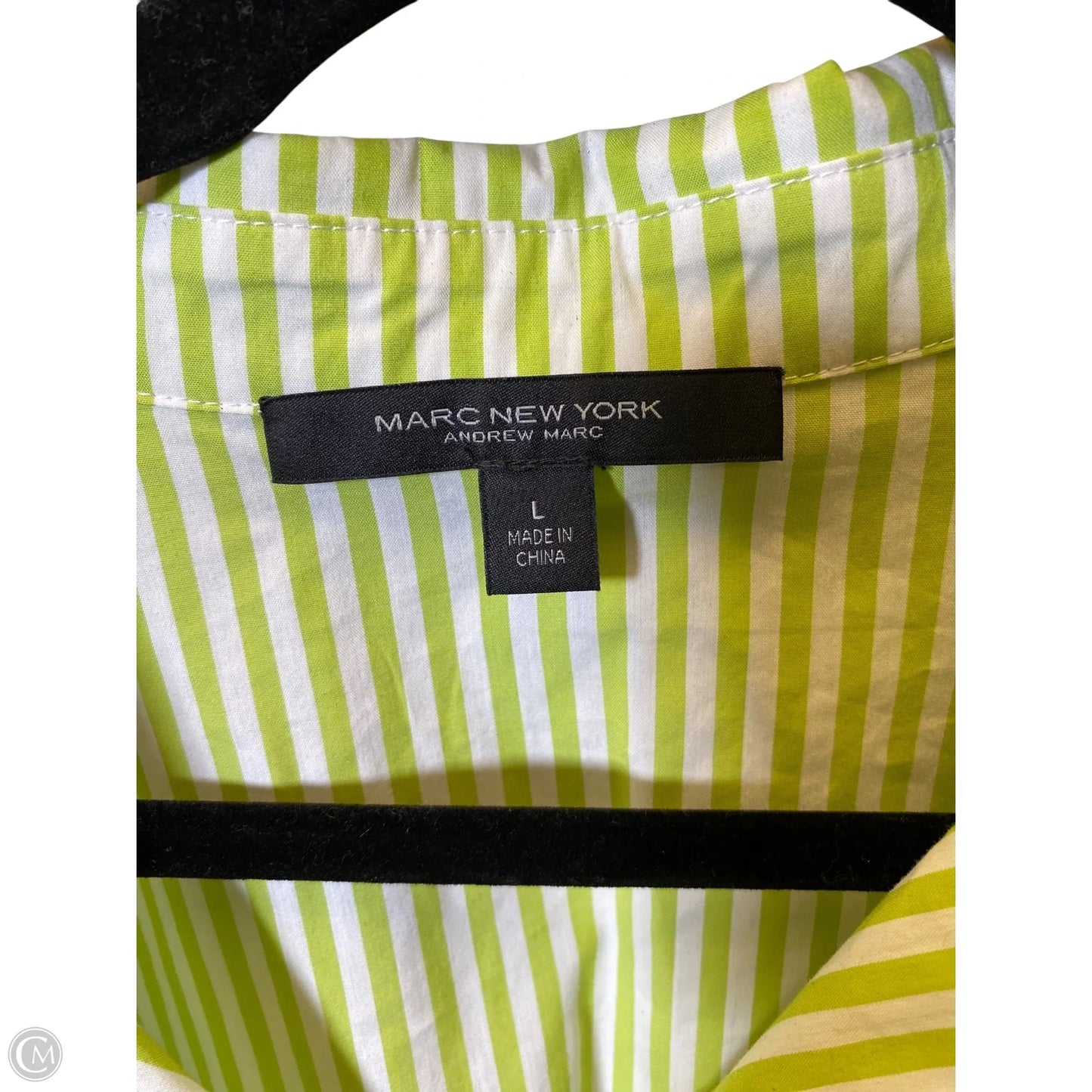 Top Long Sleeve By Marc New York In Striped Pattern, Size: L