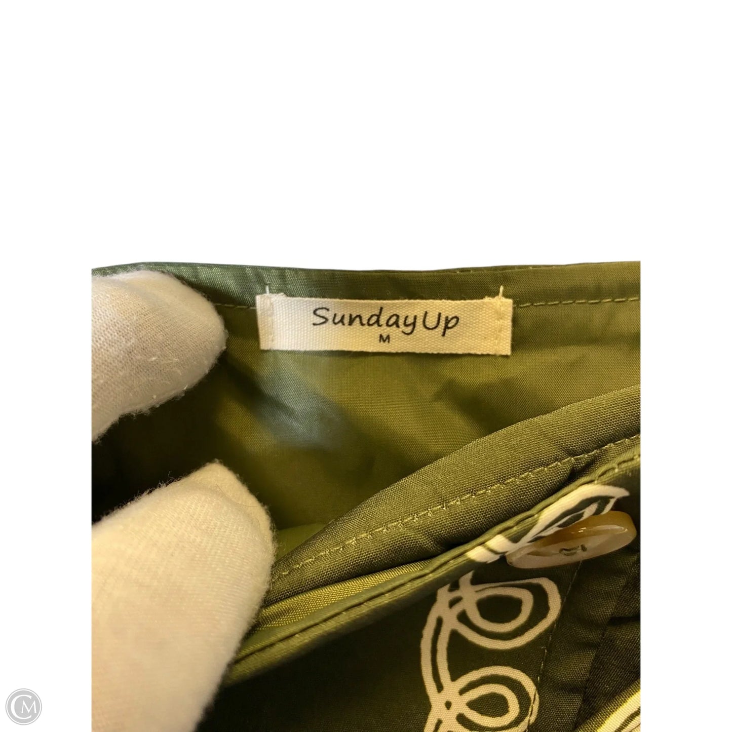 Skirt Mini & Short By Sunday Up In Green & Tan, Size: M