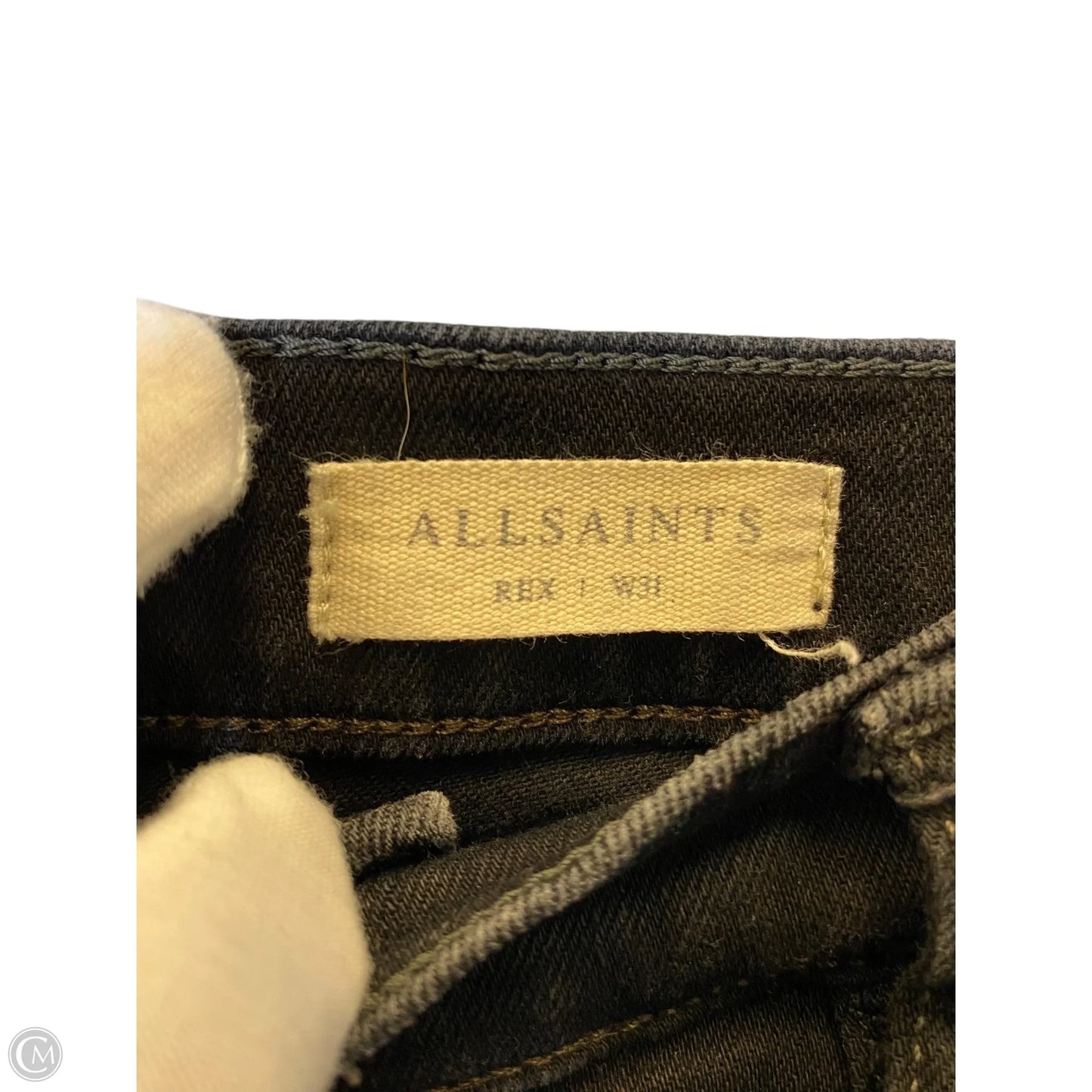 Jeans Designer By All Saints In Black, Size: 12