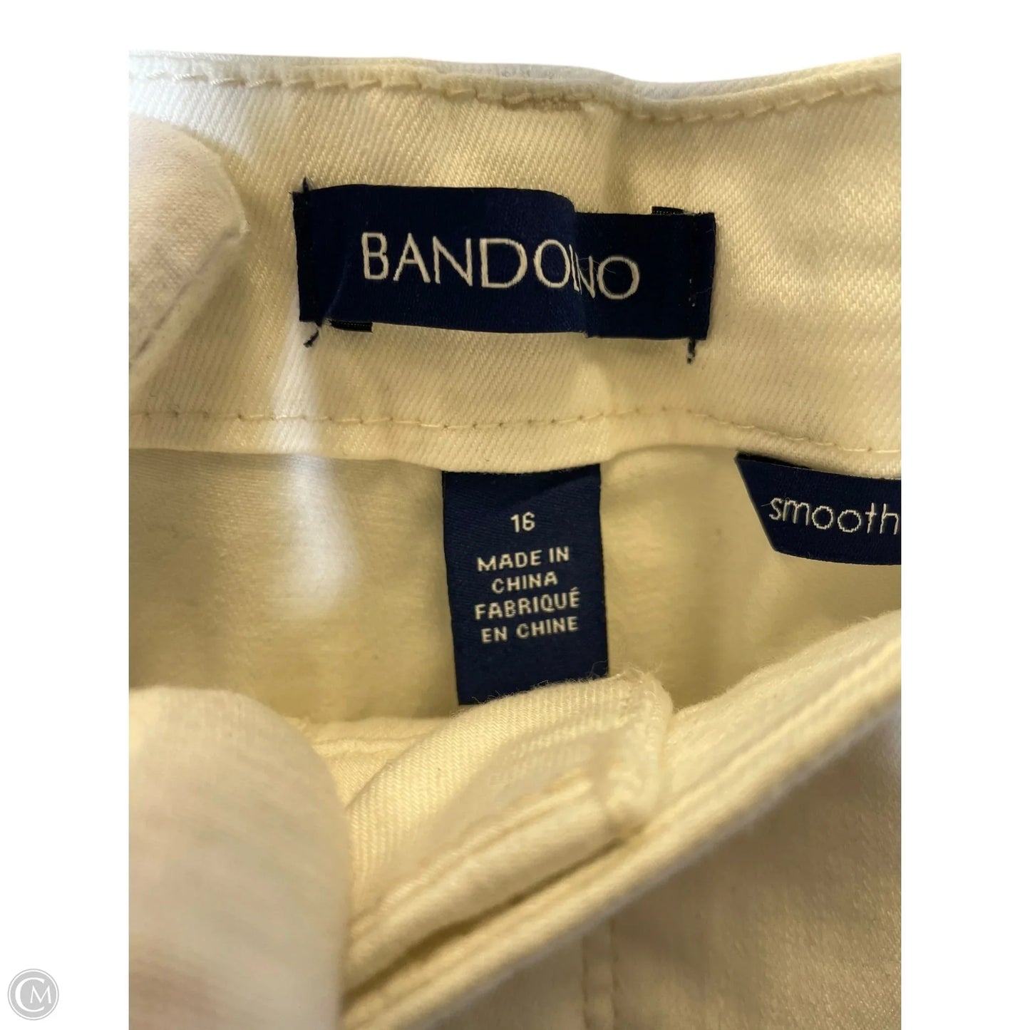 Jeans Skinny By Bandolino In Cream, Size: 16