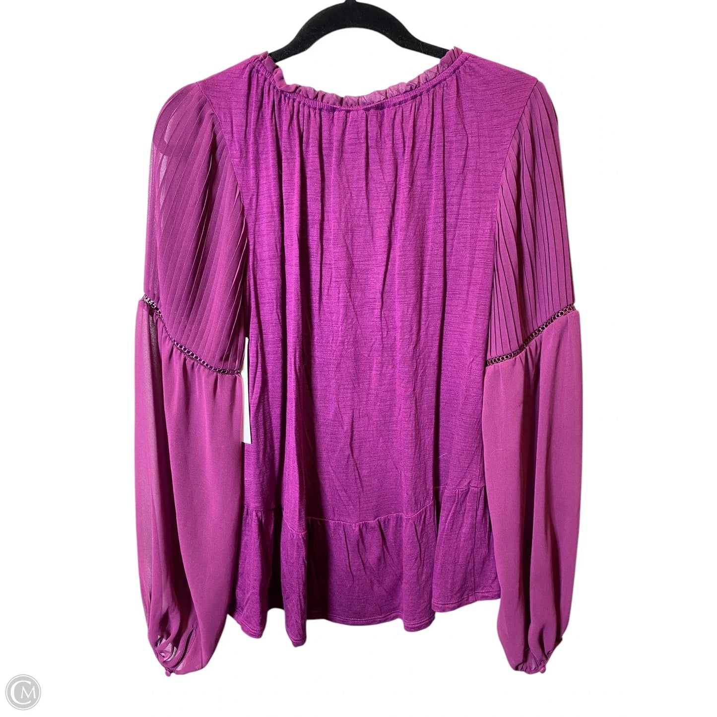 Top Long Sleeve By White House Black Market In Purple, Size: M