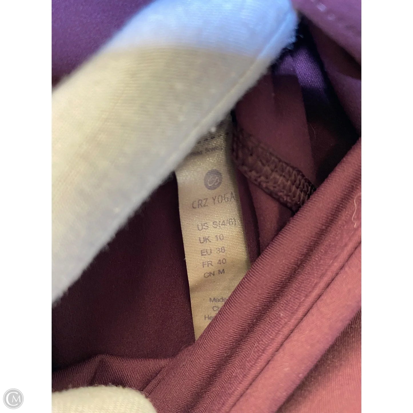 Athletic Leggings By Cmc In Maroon, Size: S