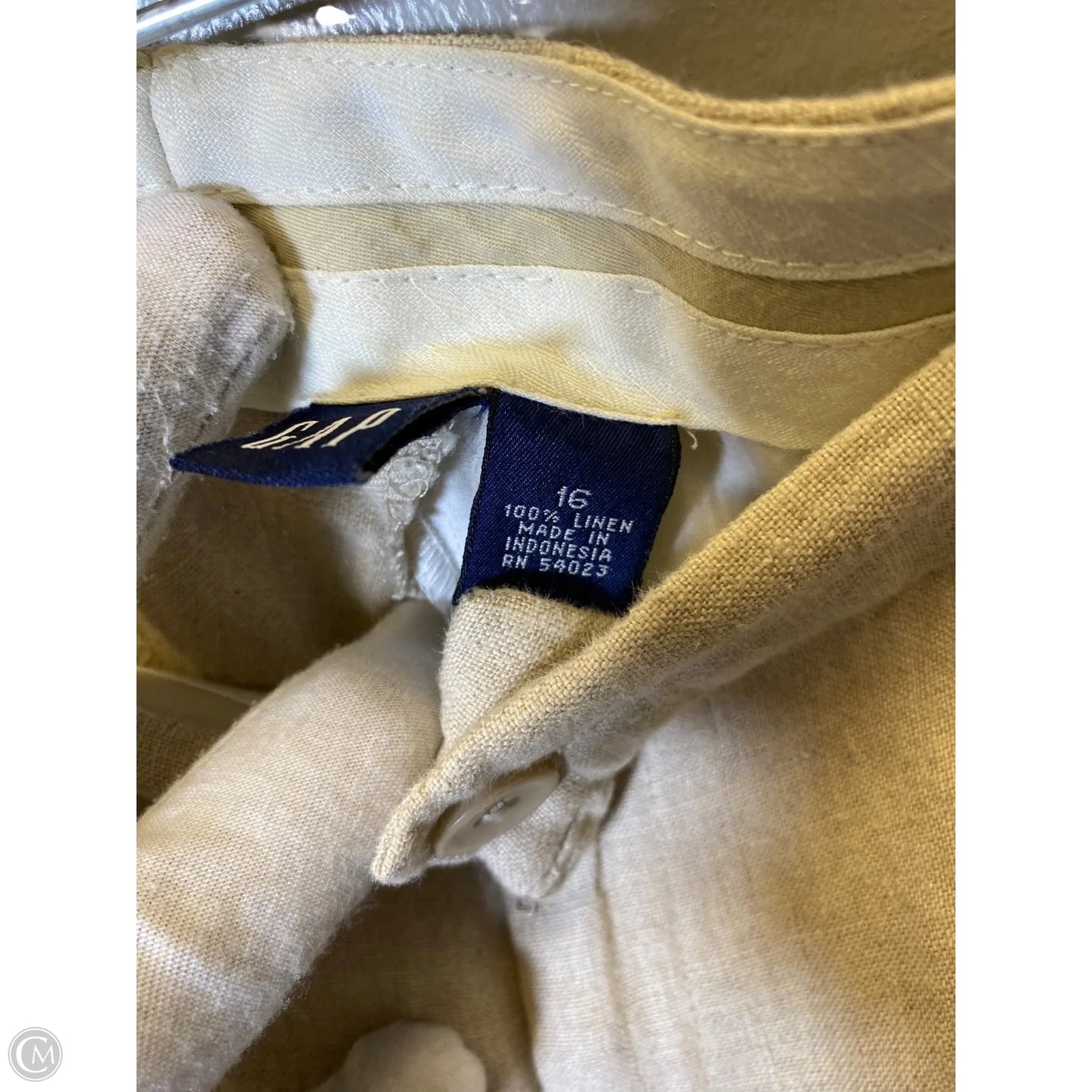 Pants Linen By Gap In Tan, Size: 16