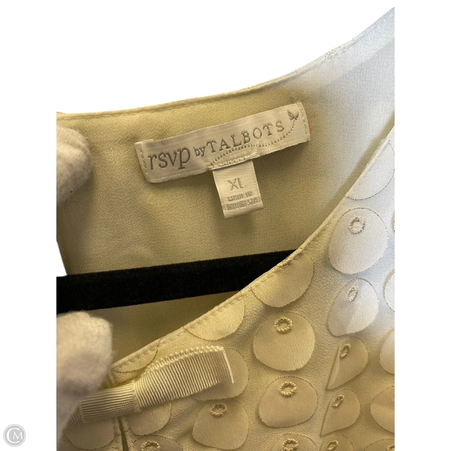 Top Sleeveless By Talbots In Cream, Size: Xl