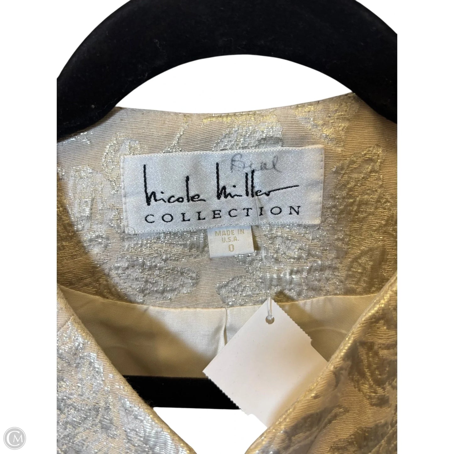 Blazer By Nicole Miller In Cream, Size: 0