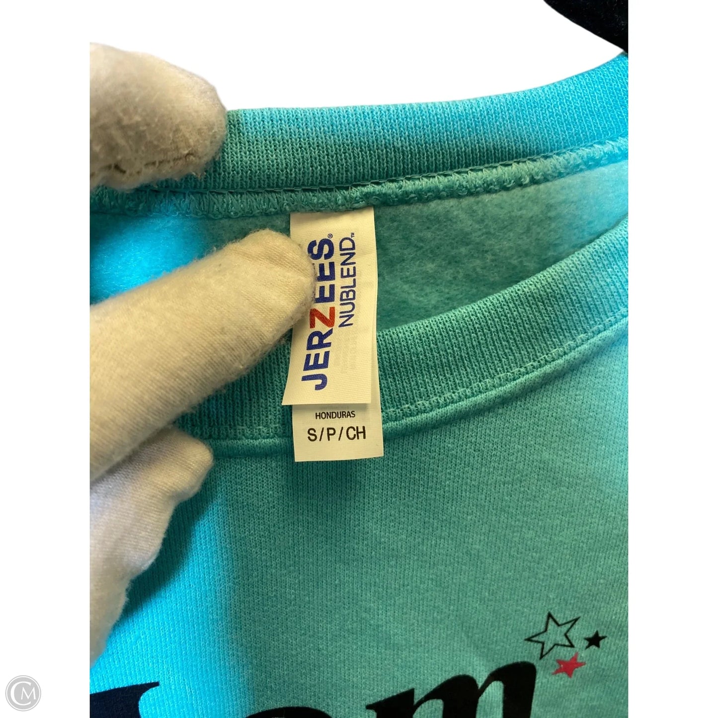 Sweatshirt Crewneck By Jerzees In Aqua, Size: S