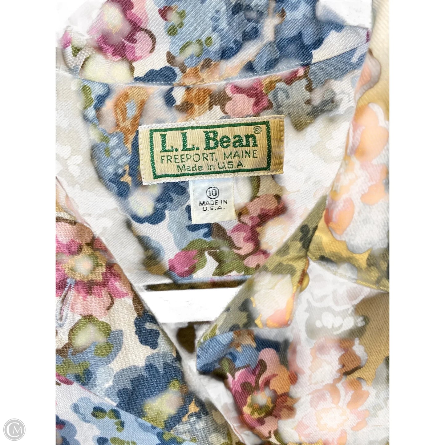 Blouse Long Sleeve By L.l. Bean In Floral Print, Size: 10