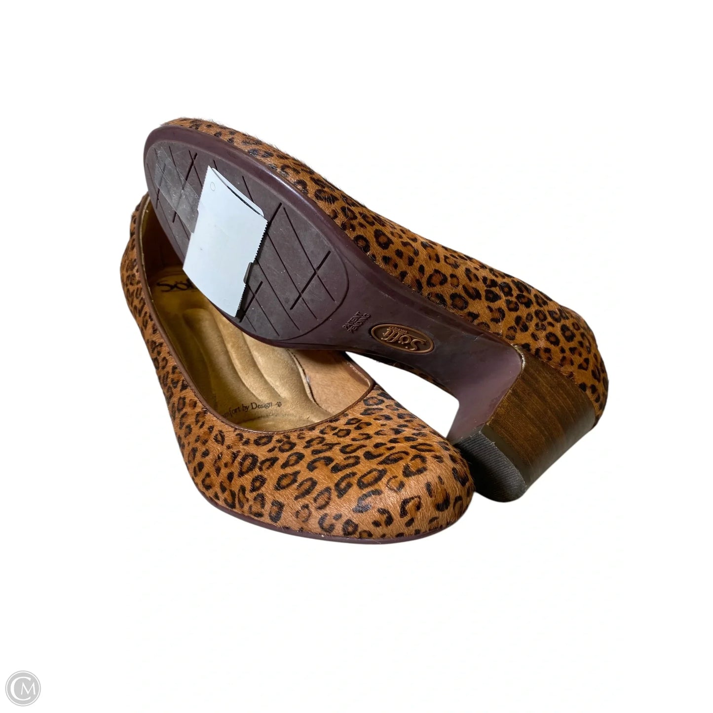 Shoes Heels Block By Sofft In Animal Print, Size: 8