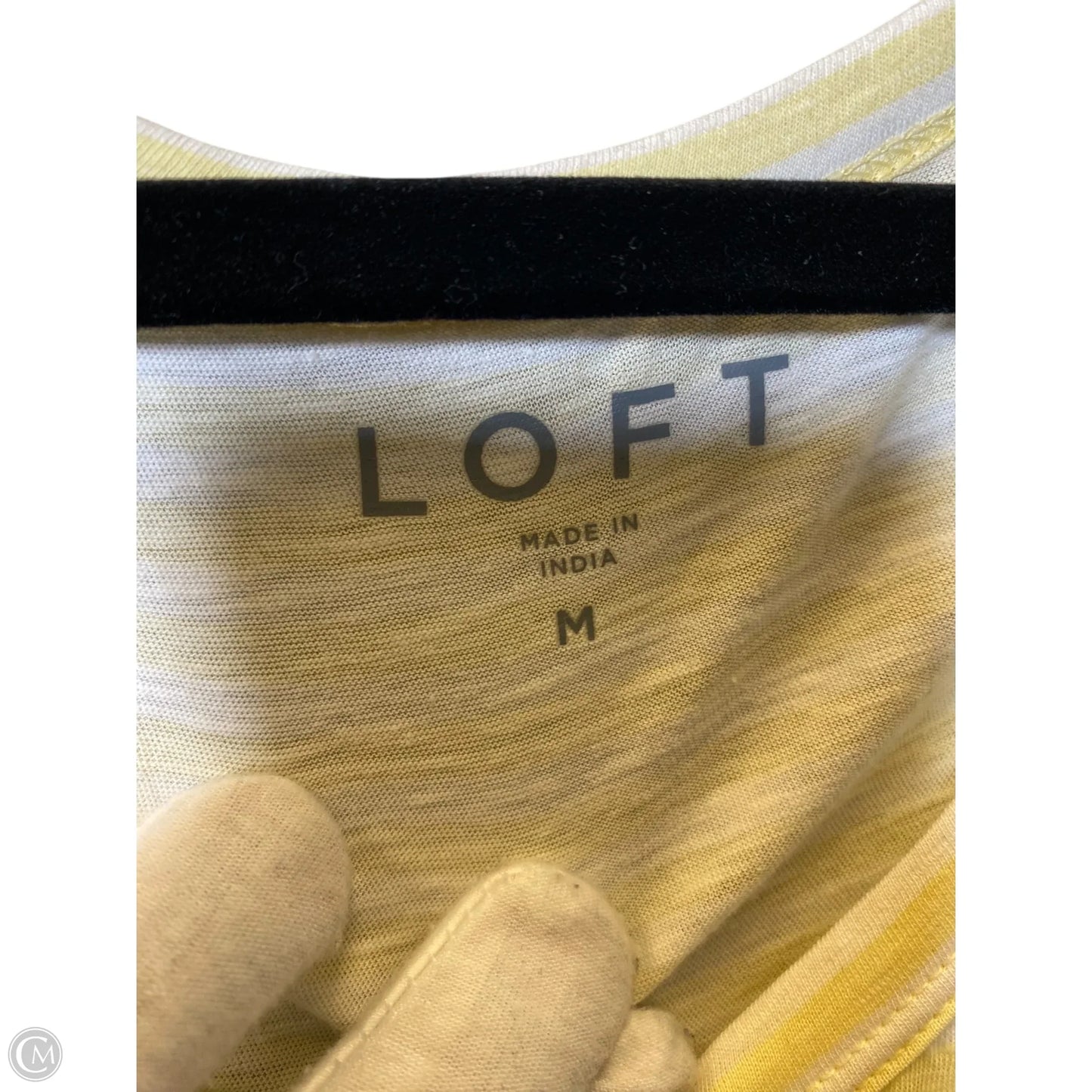 Top Sleeveless By Loft In Striped Pattern, Size: M