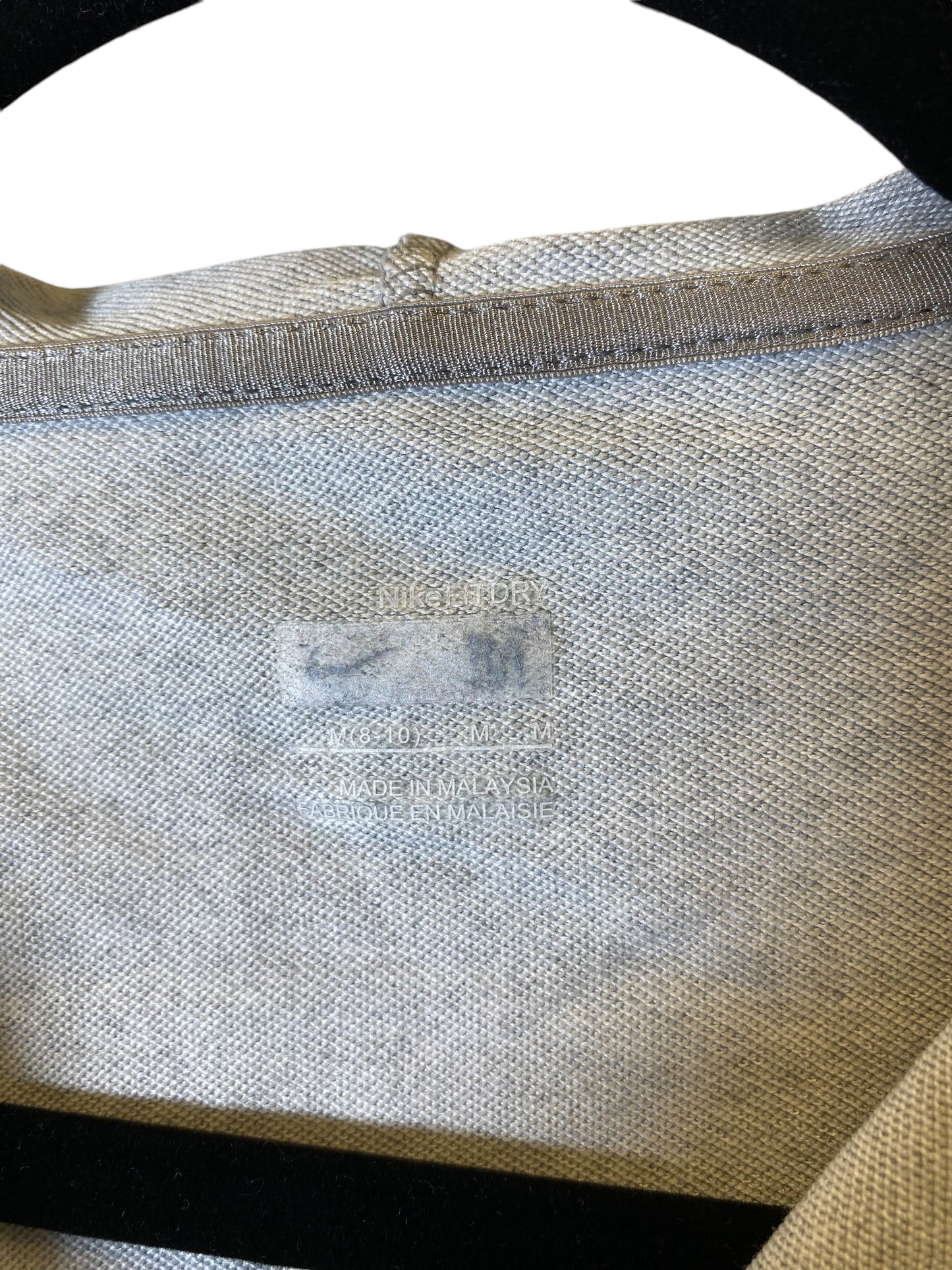 Athletic Jacket By Nike In Grey, Size: M