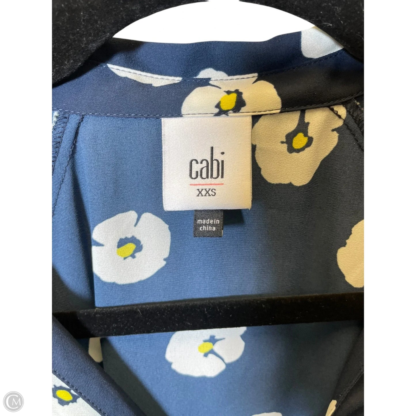 Blouse 3/4 Sleeve By Cabi In Navy, Size: XXS
