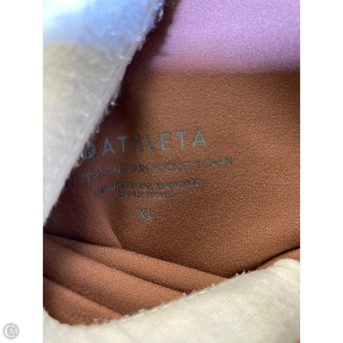 Athletic Leggings Capris By Athleta In Peach, Size: Xl