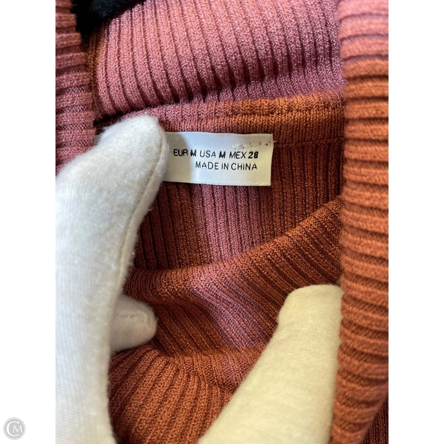 Top Long Sleeve By Zara In Pink, Size: M