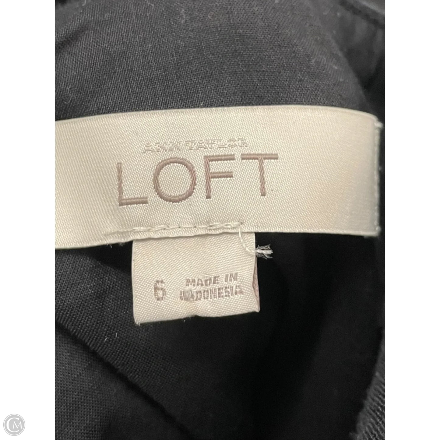 Dress Casual Midi By Loft In Black, Size: 6