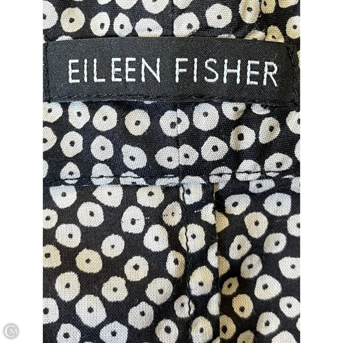 Dress Casual Midi By Eileen Fisher In Black & White, Size: M