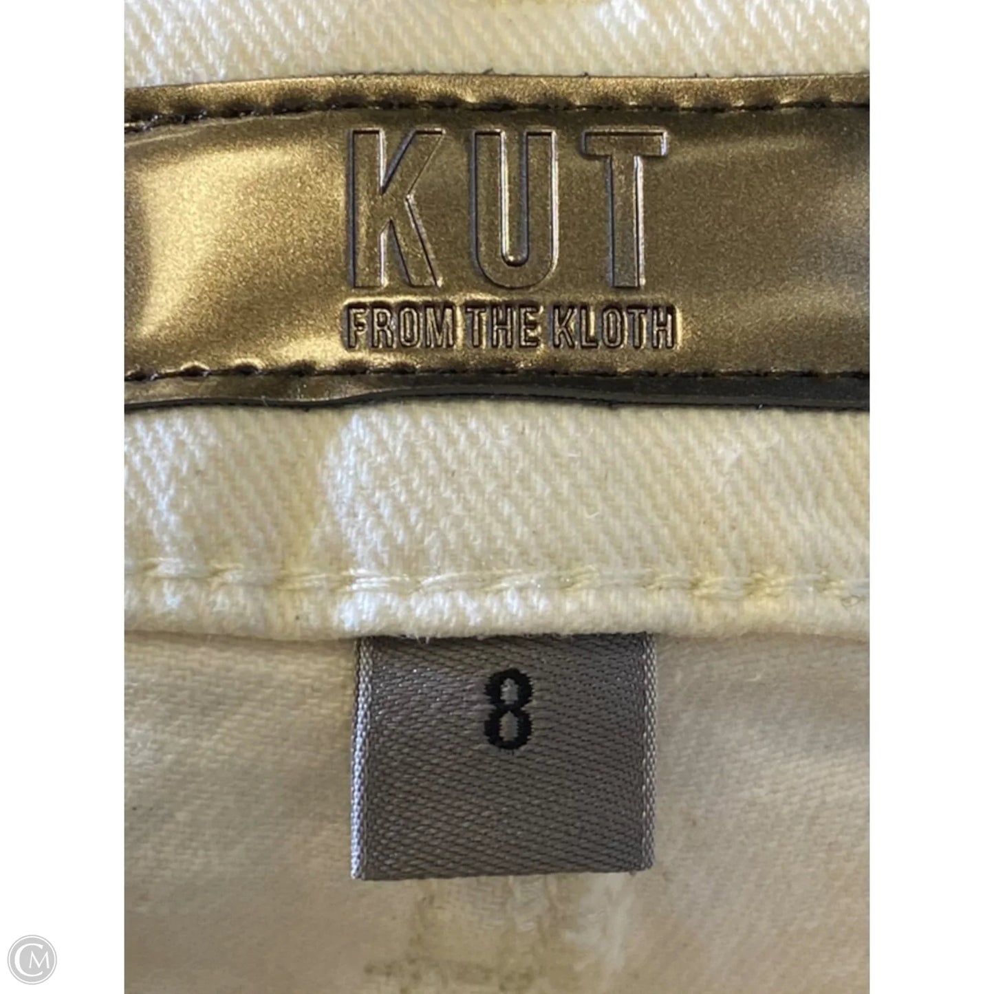Pants Wide Leg By Kut In Cream Denim, Size: 8