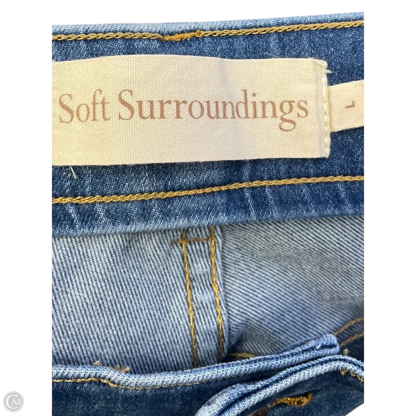 Shorts By Soft Surroundings In Blue Denim, Size: L