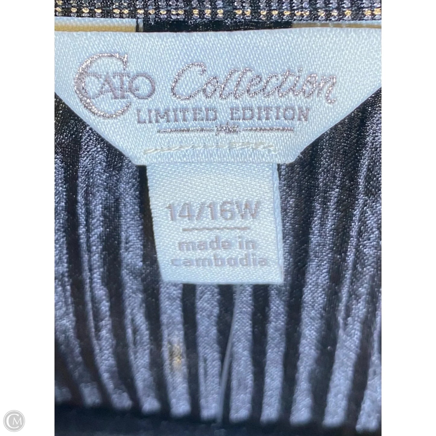 Blouse Long Sleeve By Cato In Silver, Size: 14