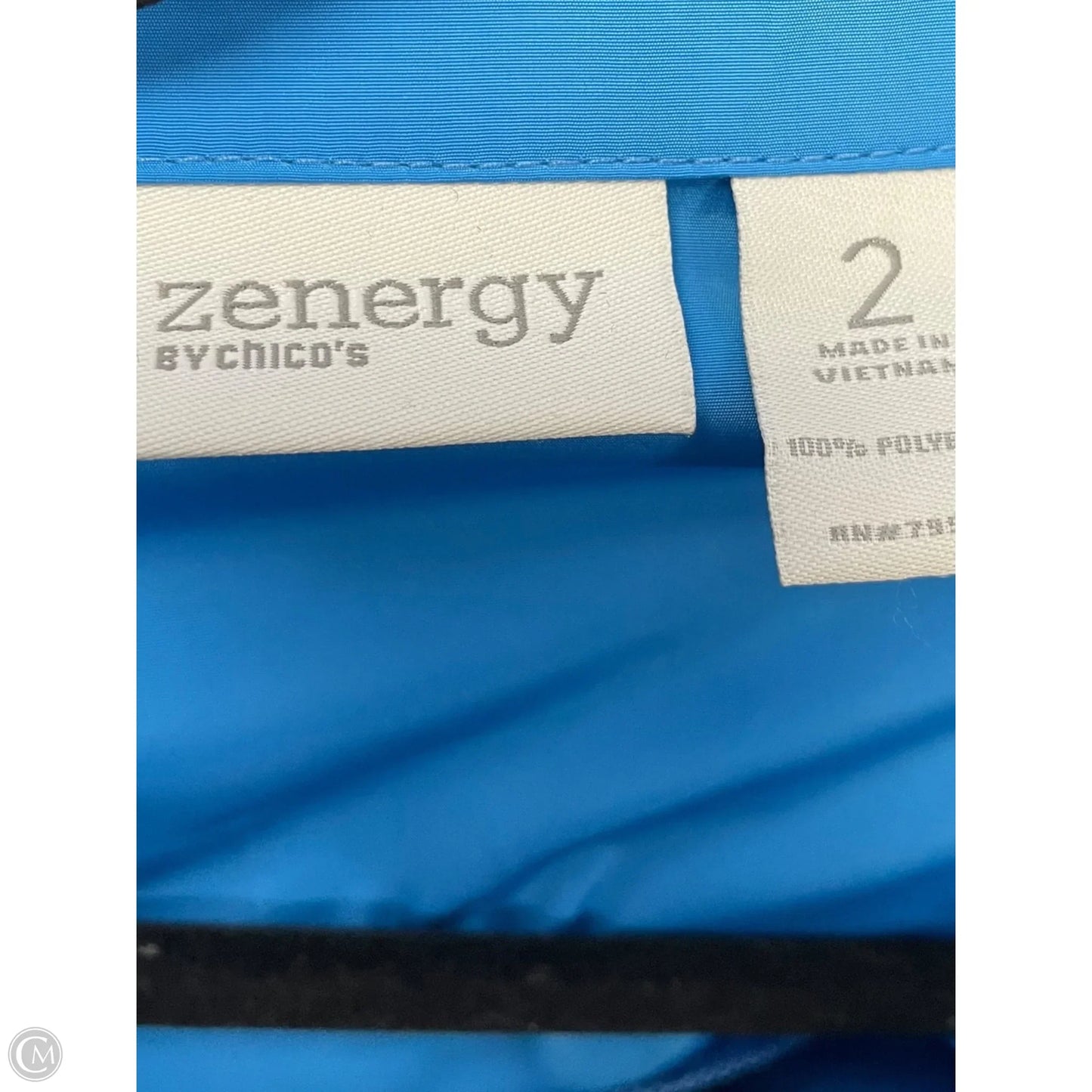 Jacket Windbreaker By Zenergy By Chicos In Blue, Size: L