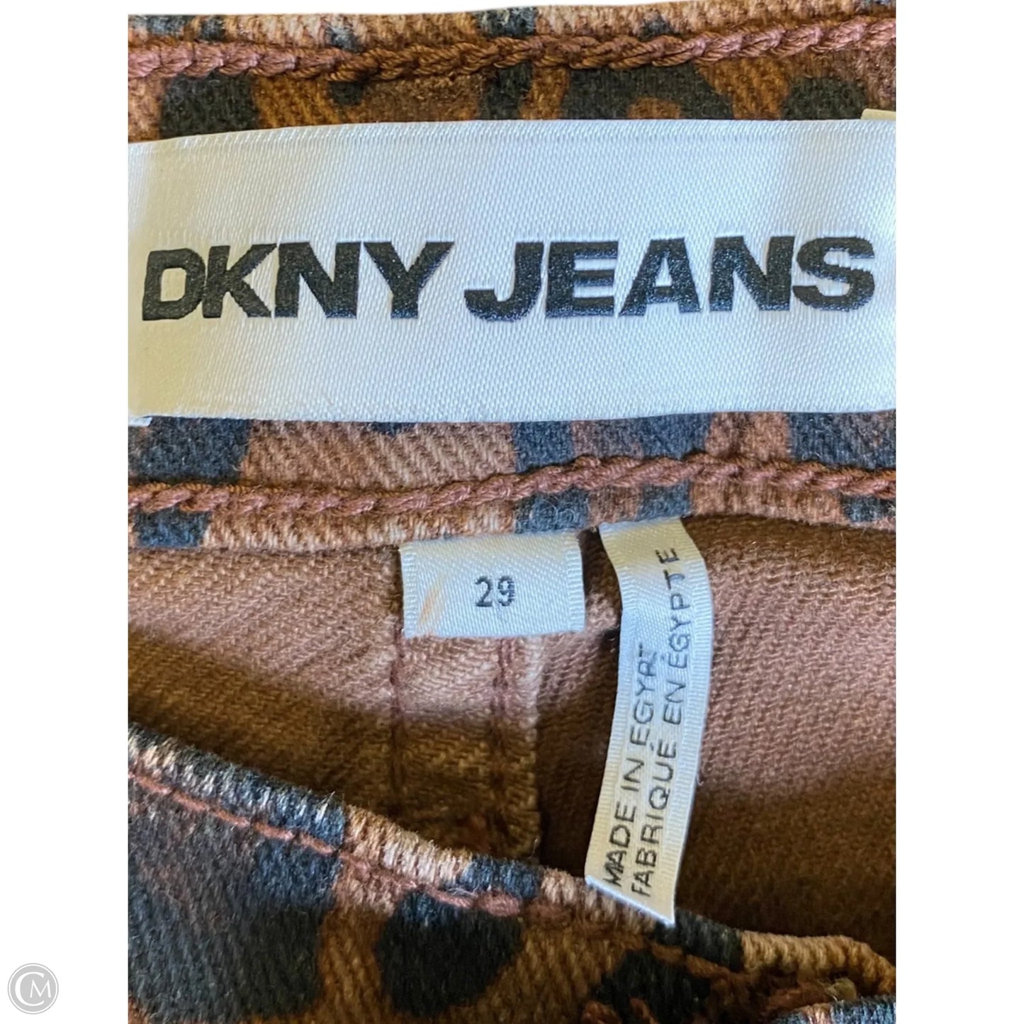 Jeans Straight By Dkny In Animal Print, Size: 8