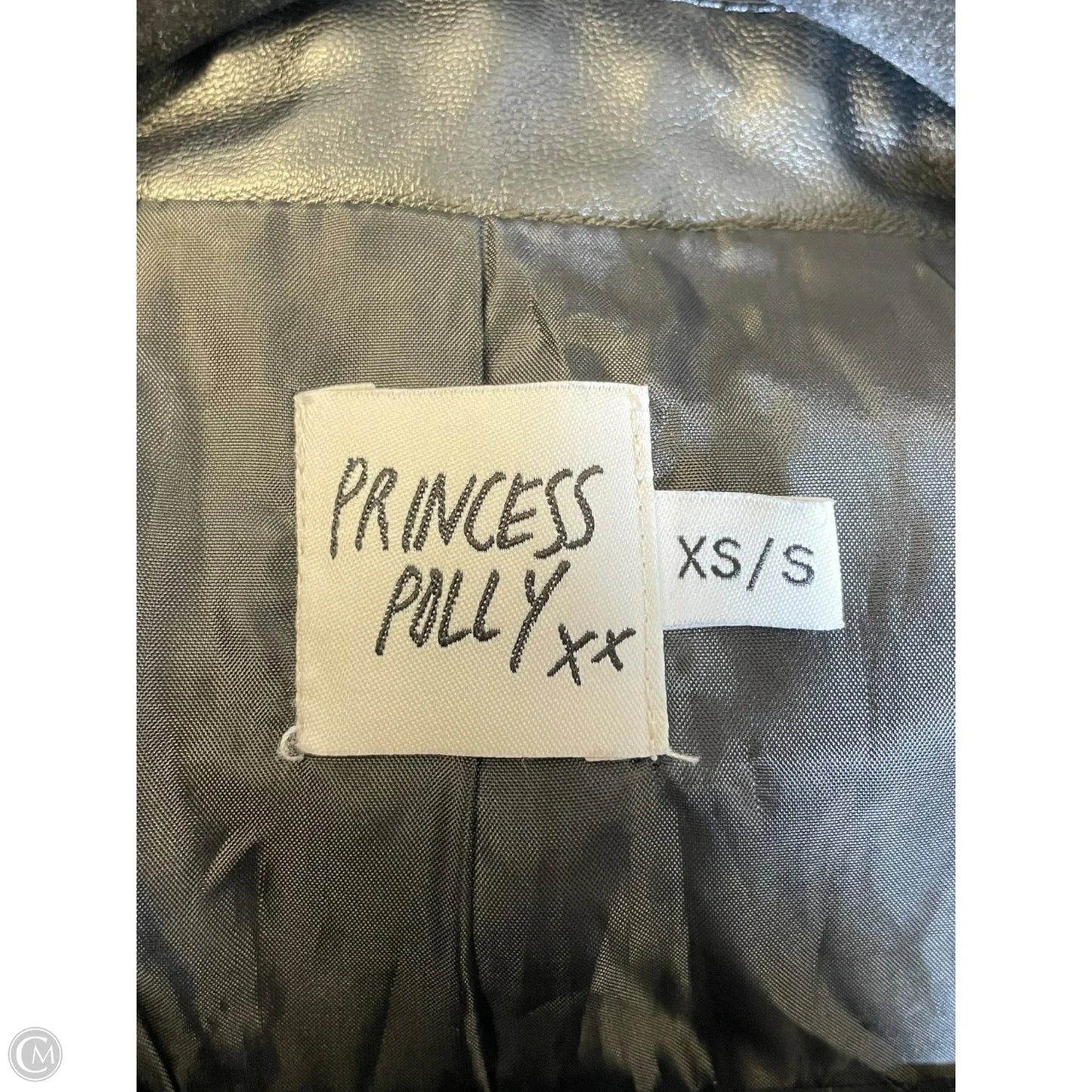 Coat Leather By Princess Polly In Black, Size: Xs