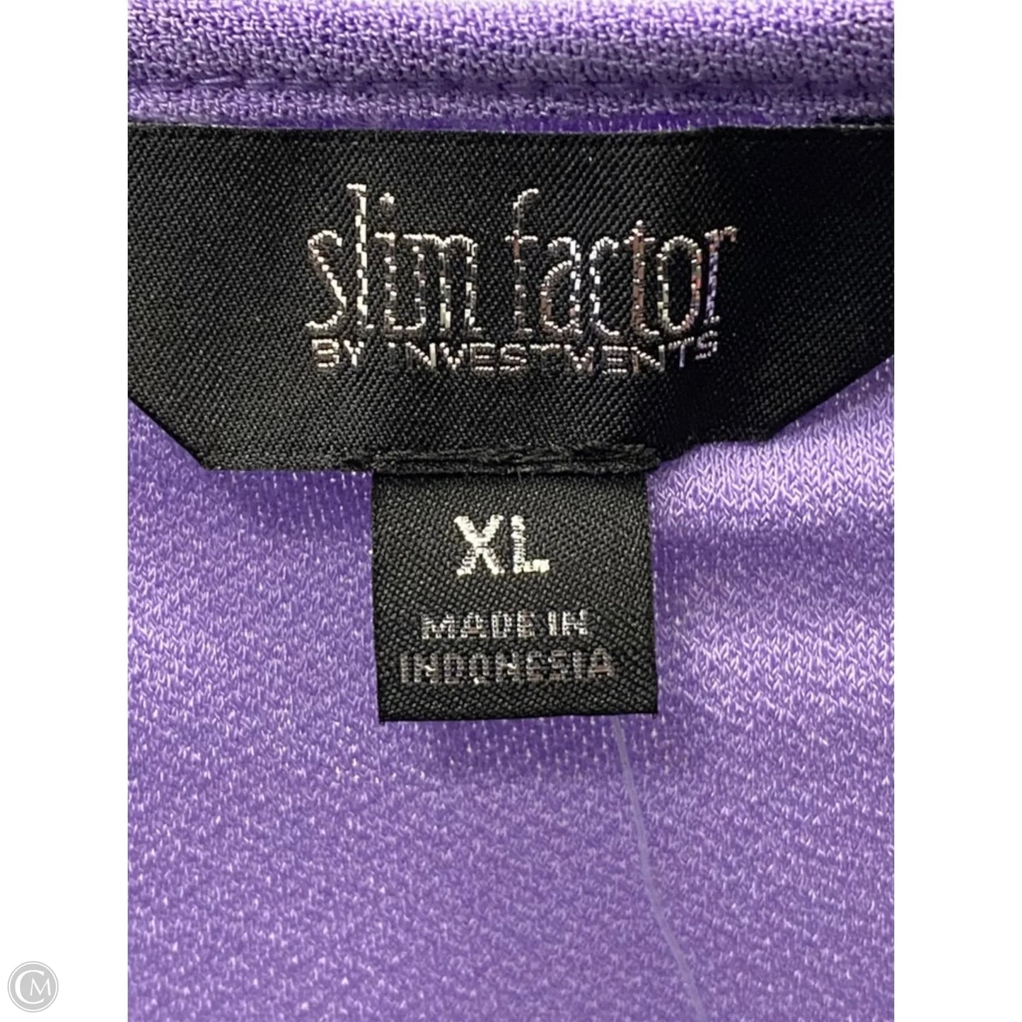 Top Long Sleeve By Investments In Purple, Size: Xl