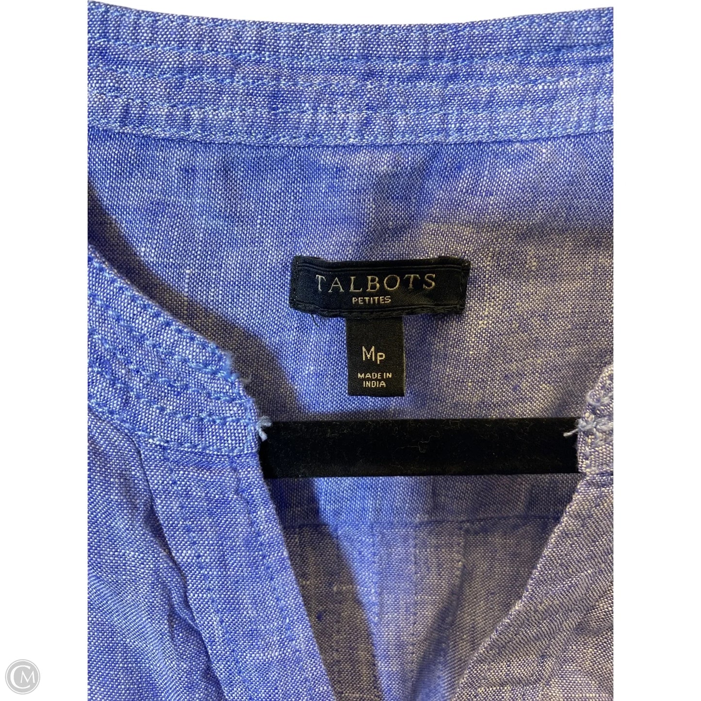 Blouse Long Sleeve By Talbots In Blue, Size: M