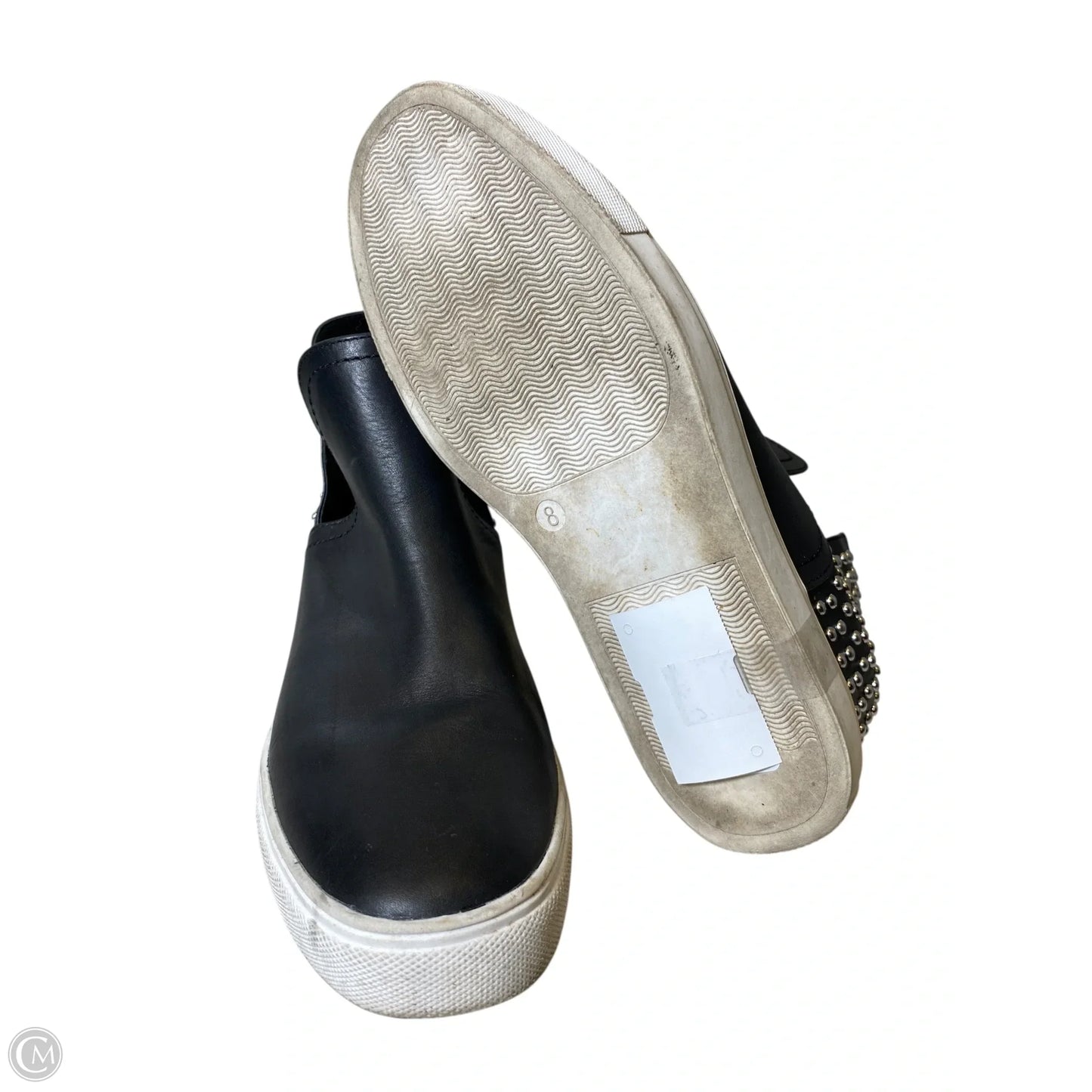 Shoes Flats By Steve Madden In Black & Silver, Size: 8