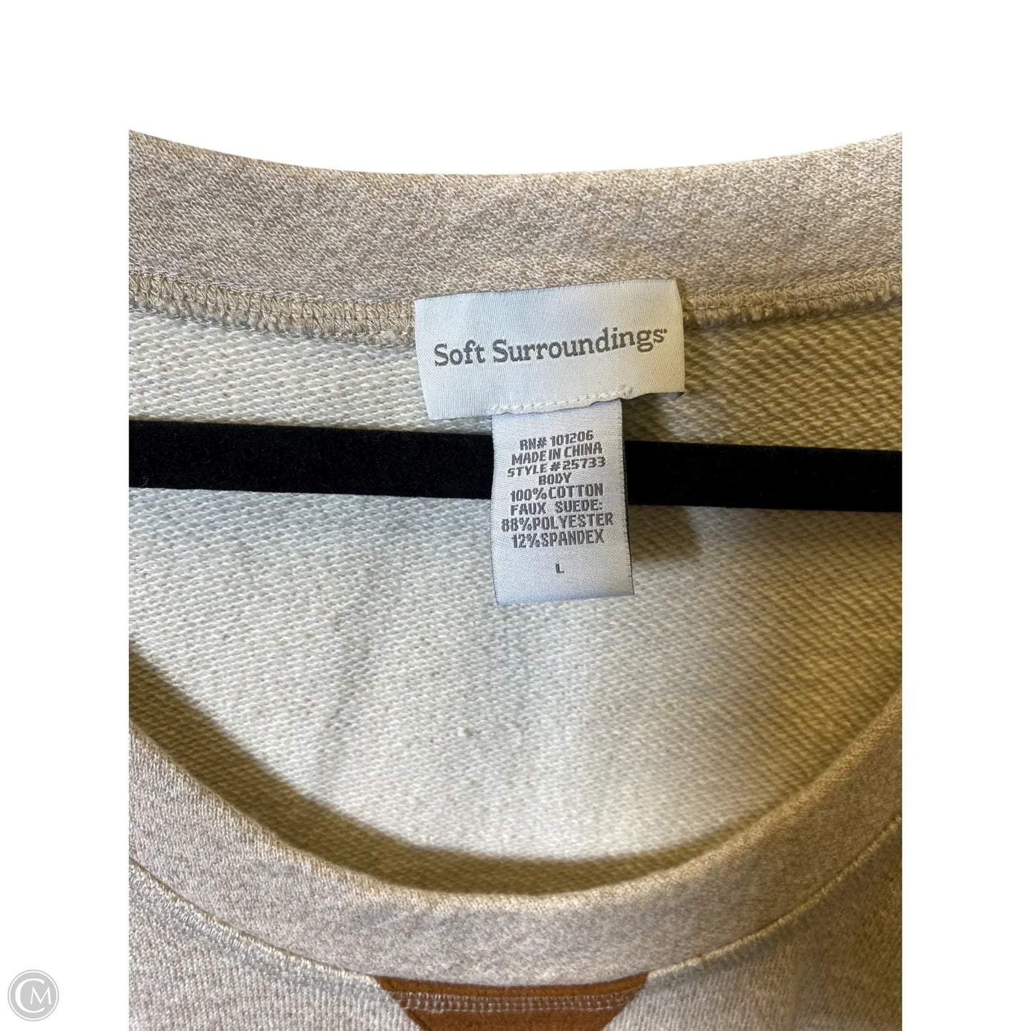 Sweater By Soft Surroundings In Brown & Tan, Size: L