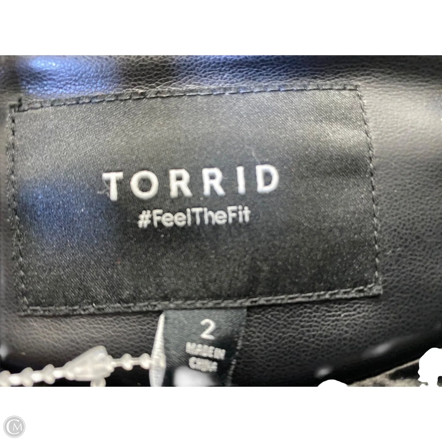 Jacket Leather By Torrid In Black, Size: 2x